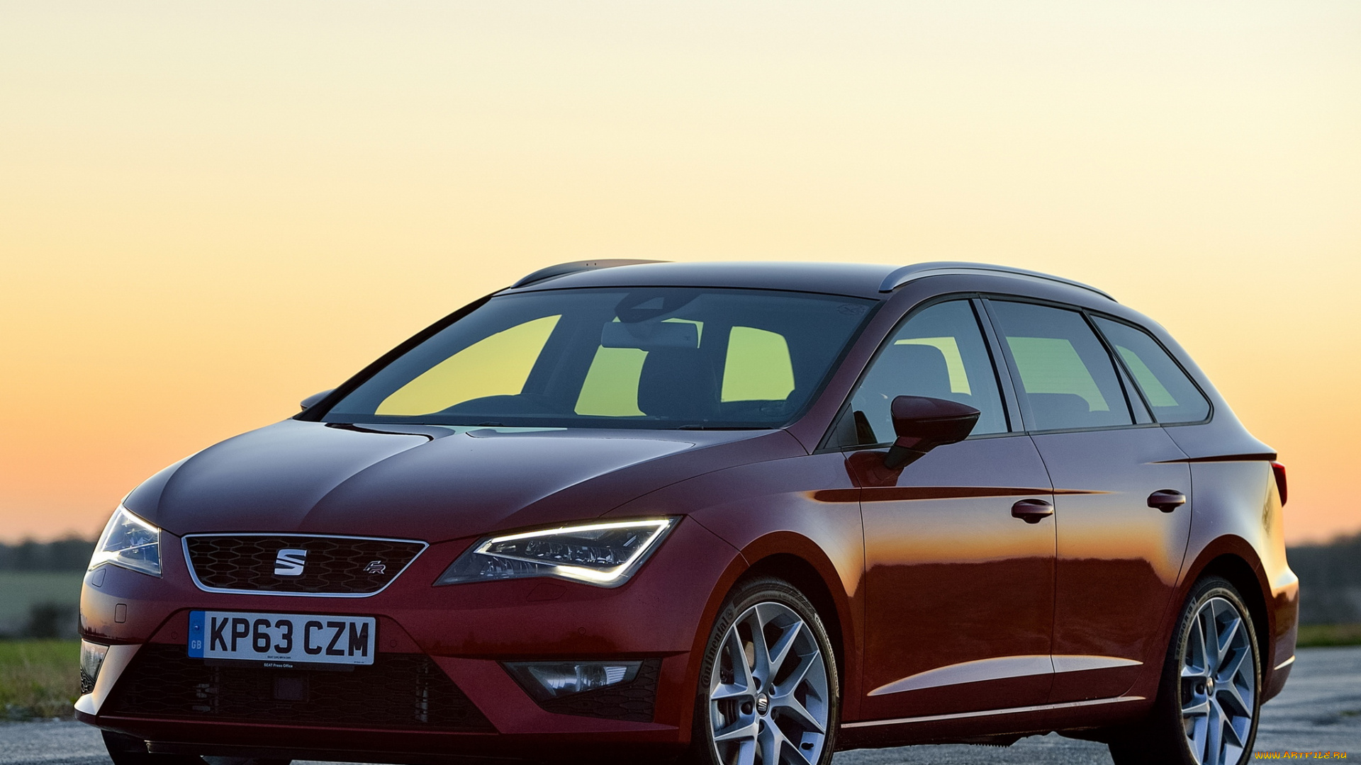 автомобили, seat, leon, st, fr, uk-spec, 2014, красный