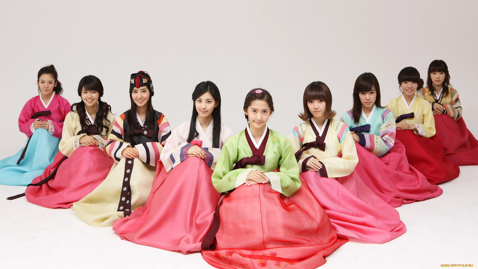 девушки, -unsort, , азиатки, национальные, костюмы, кореянки