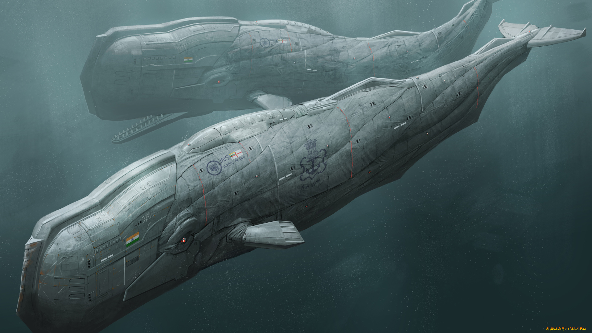 фэнтези, роботы, , киборги, , механизмы, вода