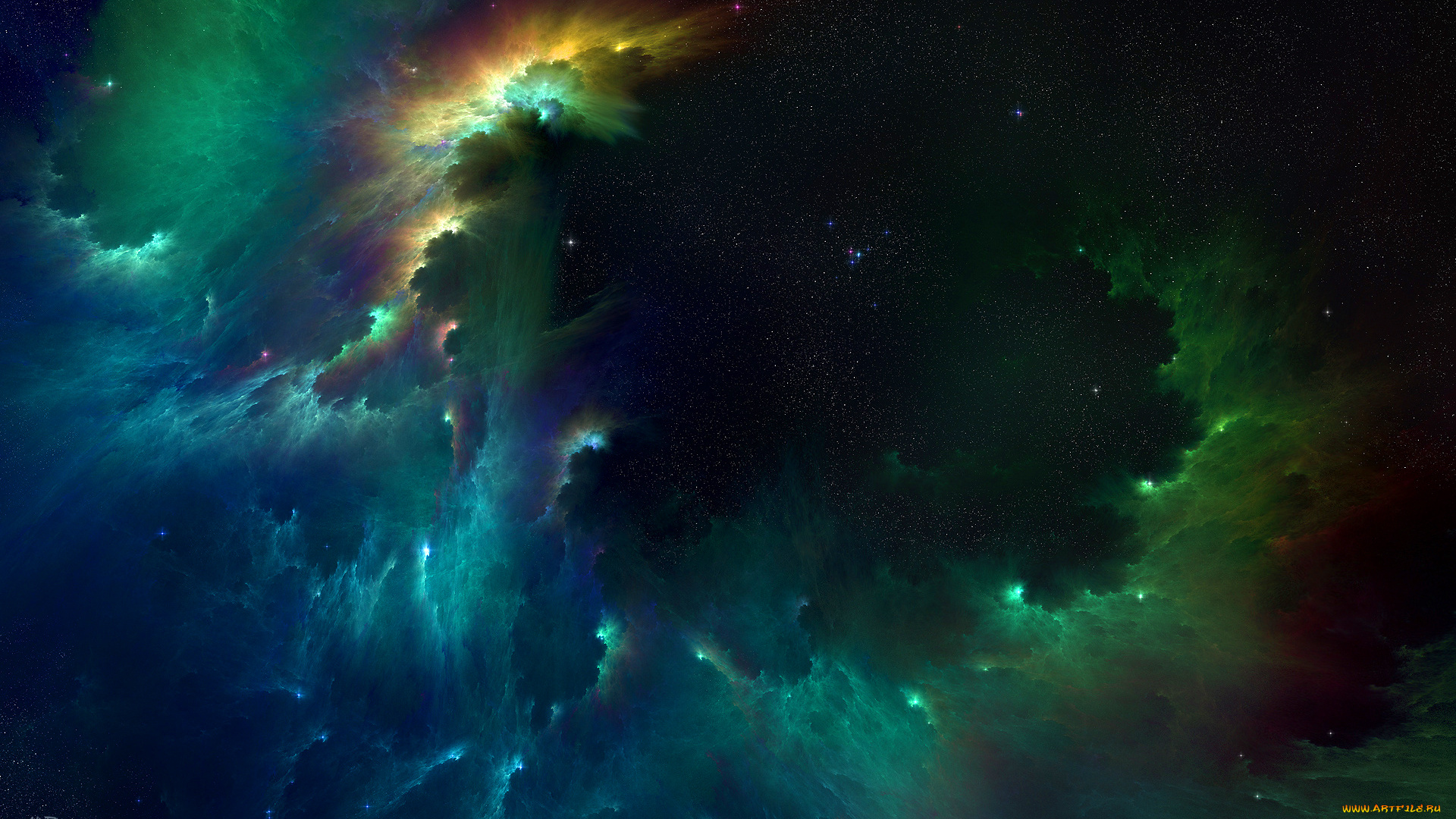 космос, галактики, туманности, galaxy, nebula, cluster, of, stars, галактика, туманность, скопление, звёзд