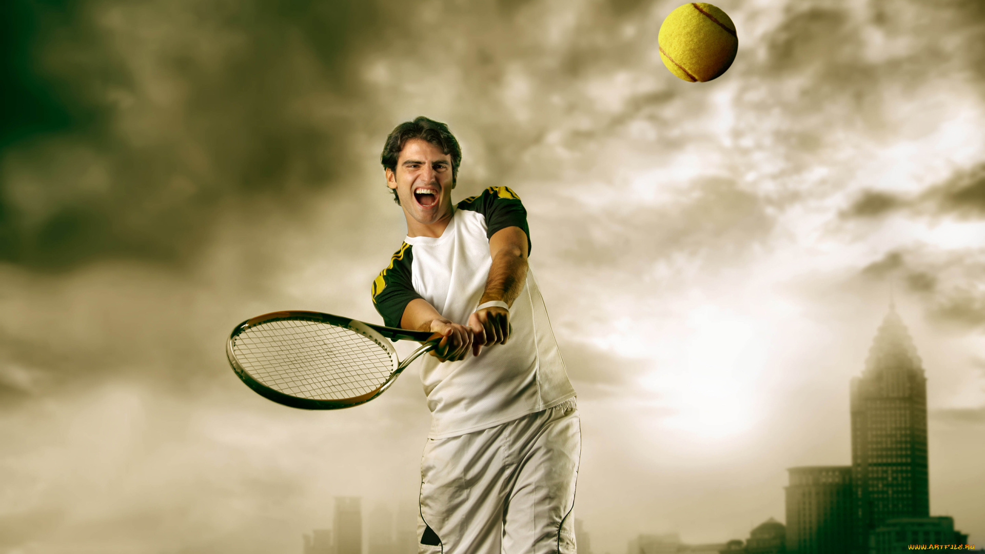 спорт, теннис, мяч, ракетка