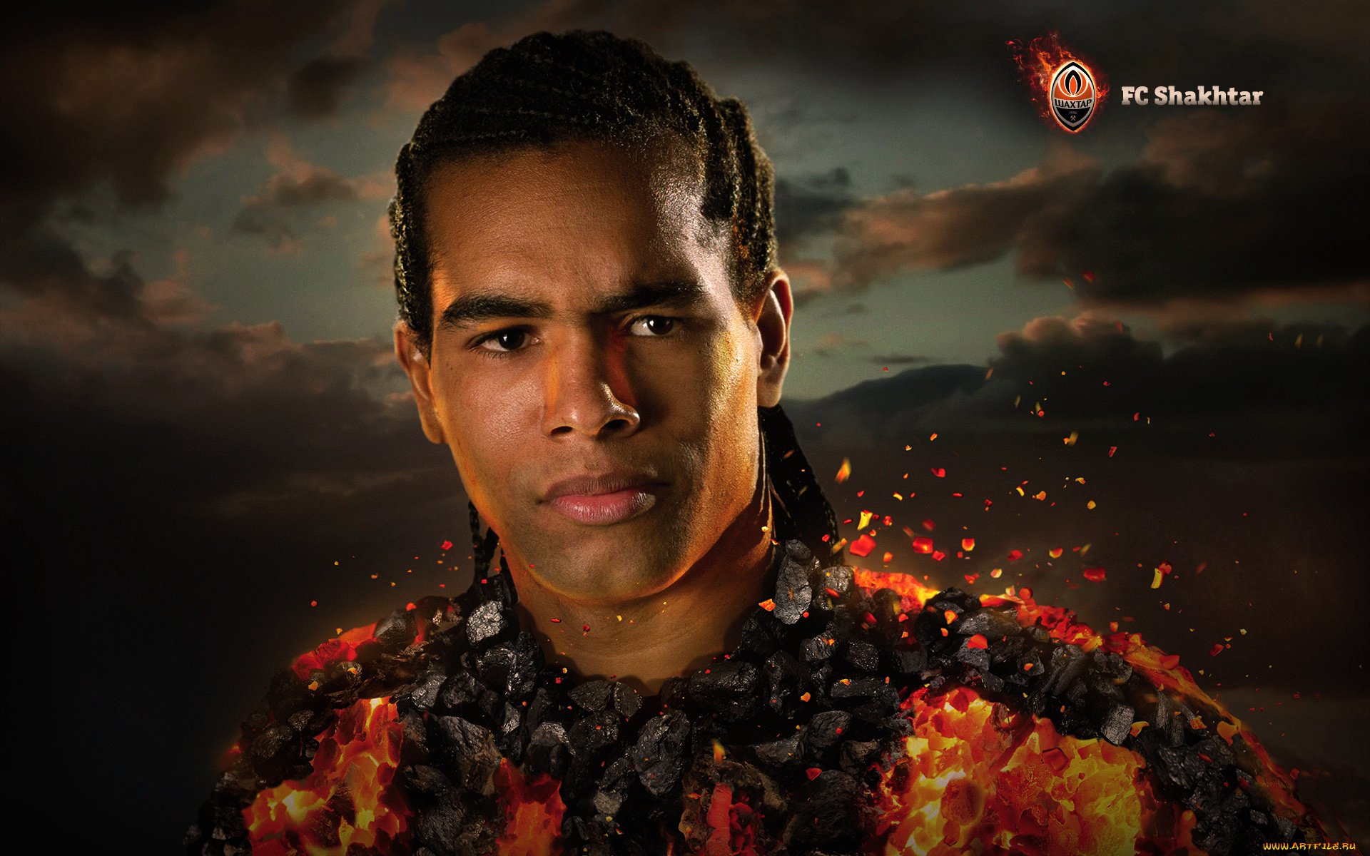 спорт, футбол, уголь, пламя, эмблема, шахтер, teixeira, alex