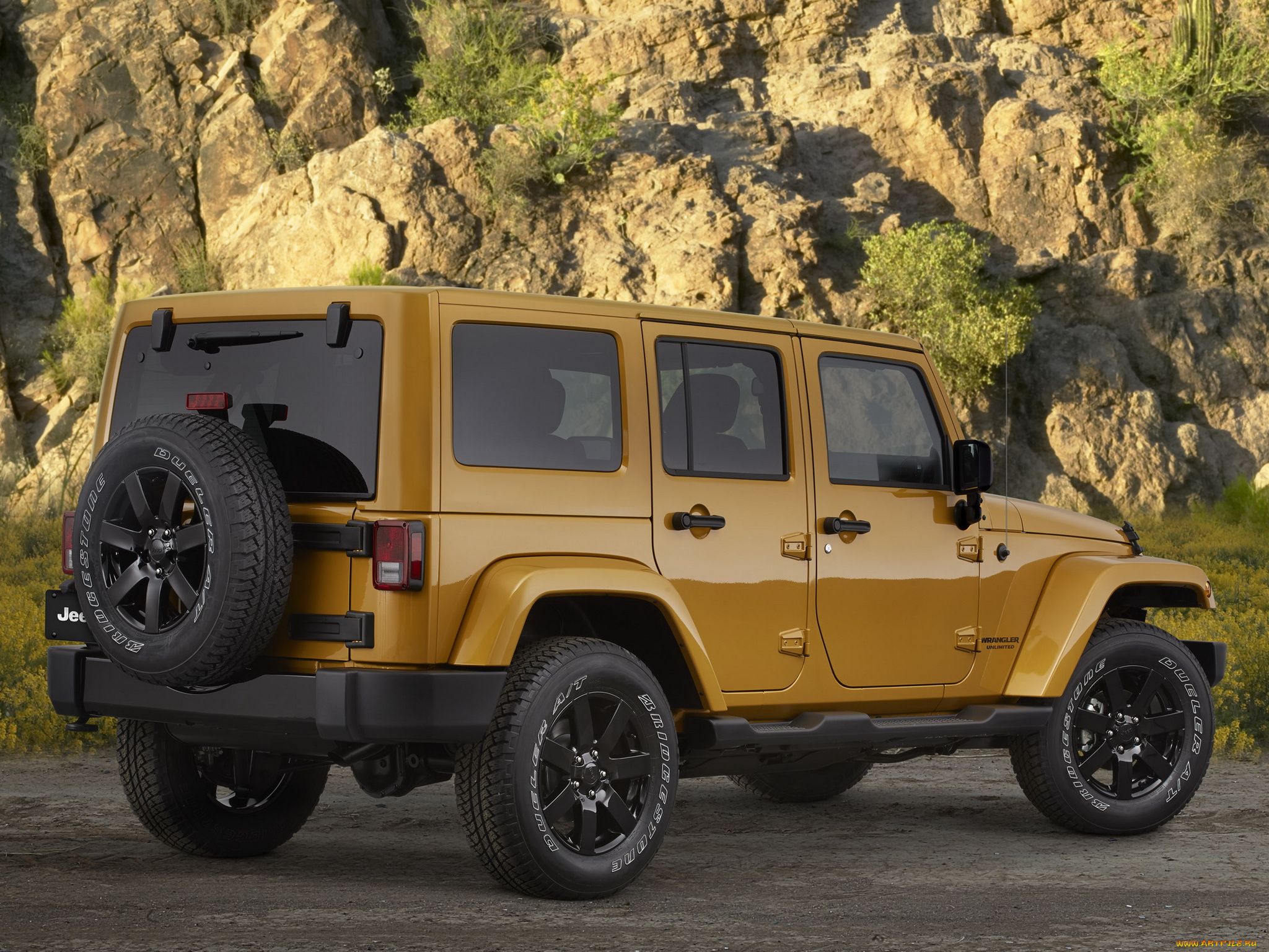 автомобили, jeep, wrangler, unlimited, altitude, jk, 2014, желтый