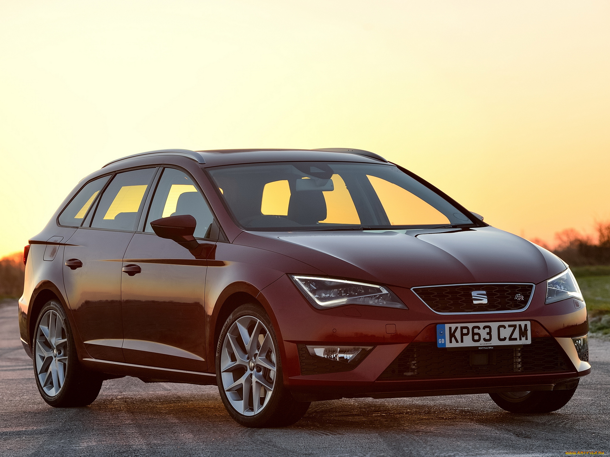 автомобили, seat, leon, st, fr, uk-spec, 2014, красный