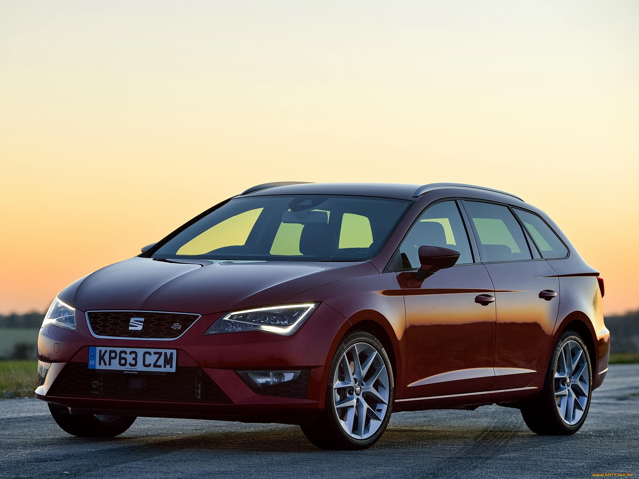 автомобили, seat, leon, st, fr, uk-spec, 2014, красный