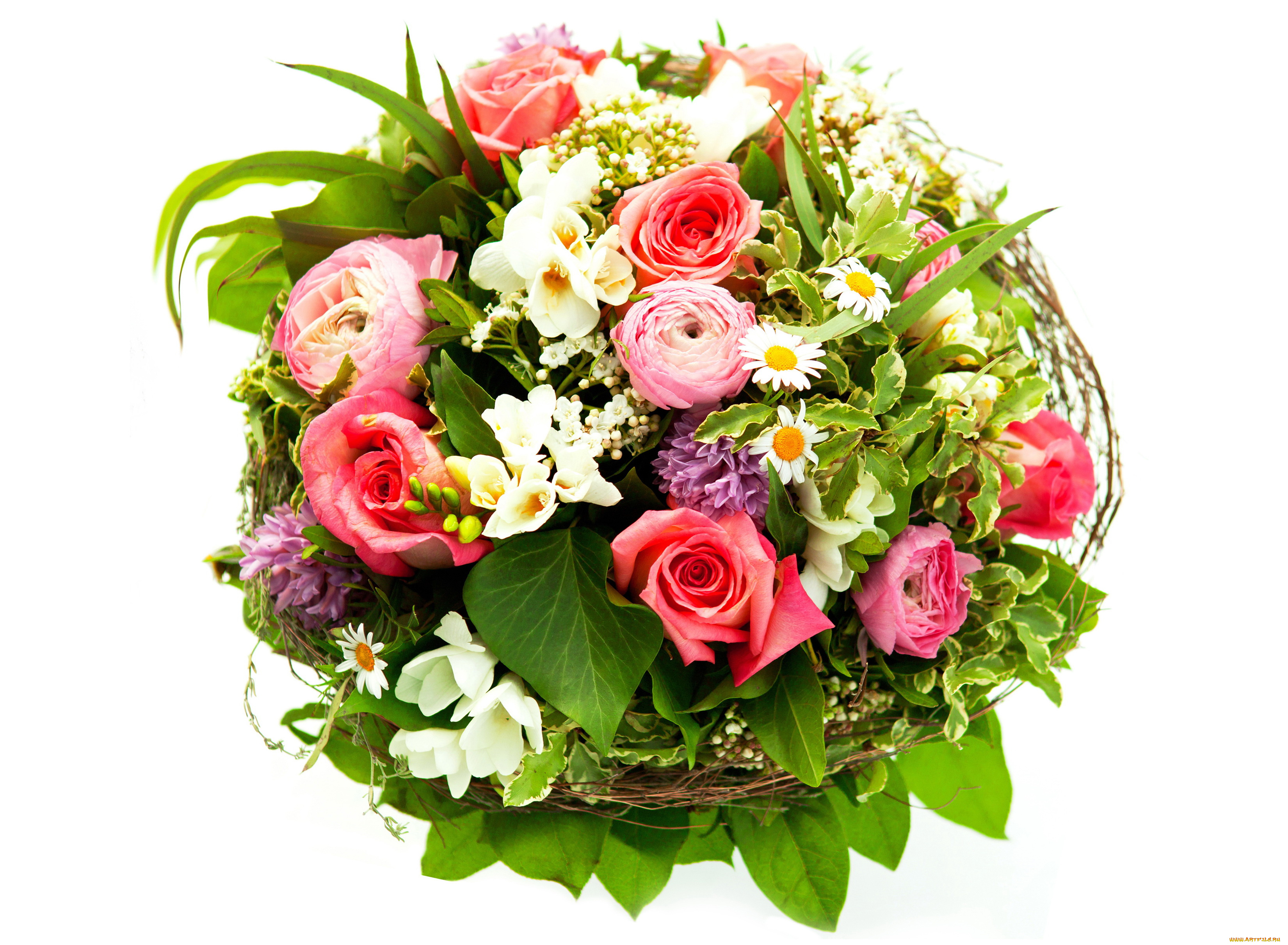 цветы, букеты, , композиции, букет, фрезии, ранункулюс, лютик, розы