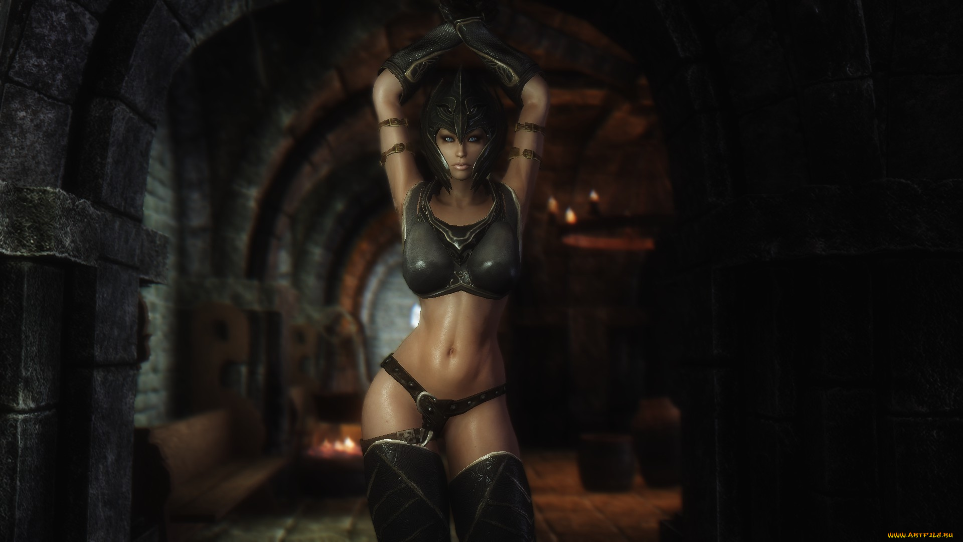 3д, графика, амазонки, , amazon, фон, взгляд, девушка