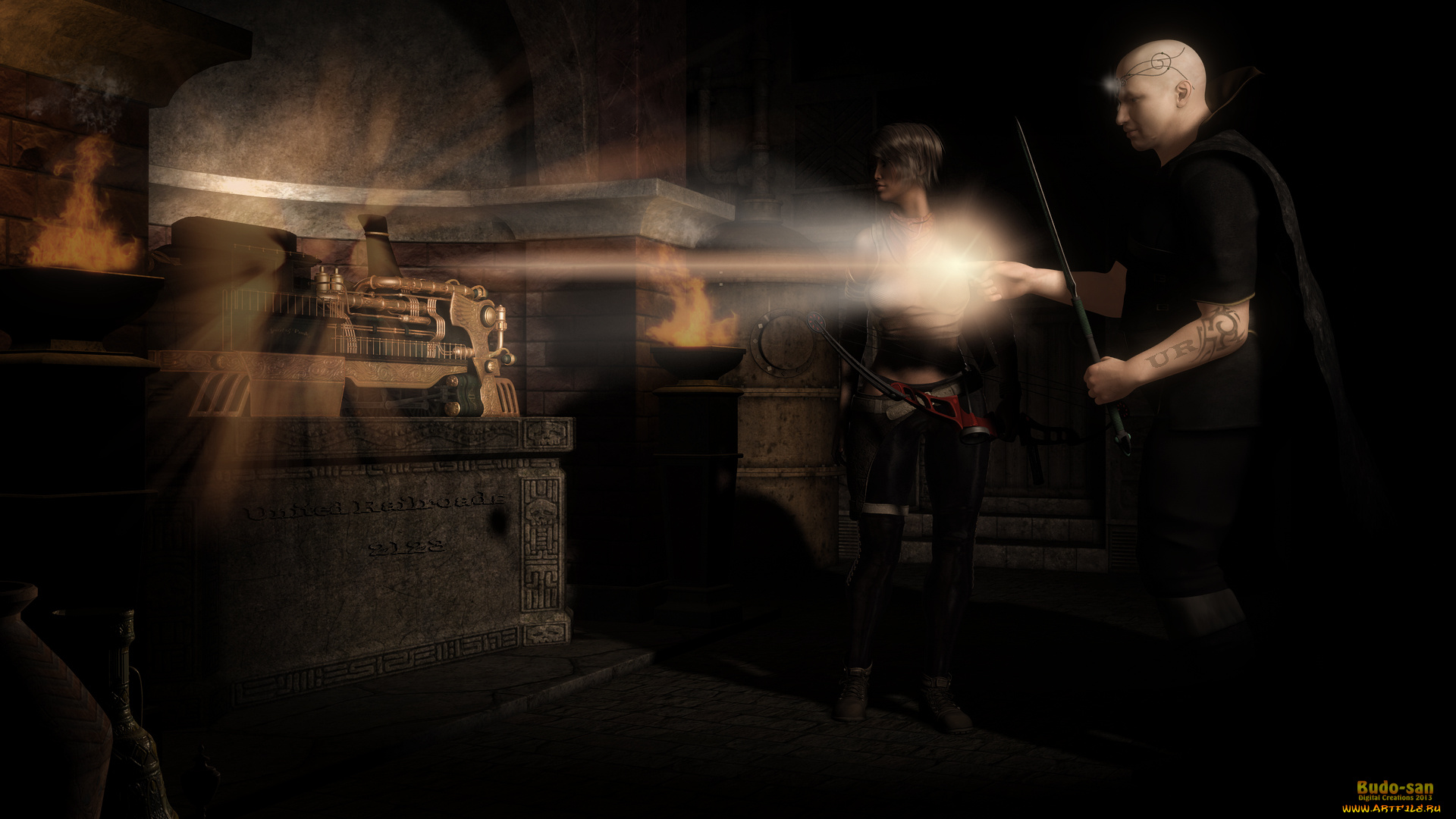 3д, графика, фантазия, , fantasy, мужчина, магия