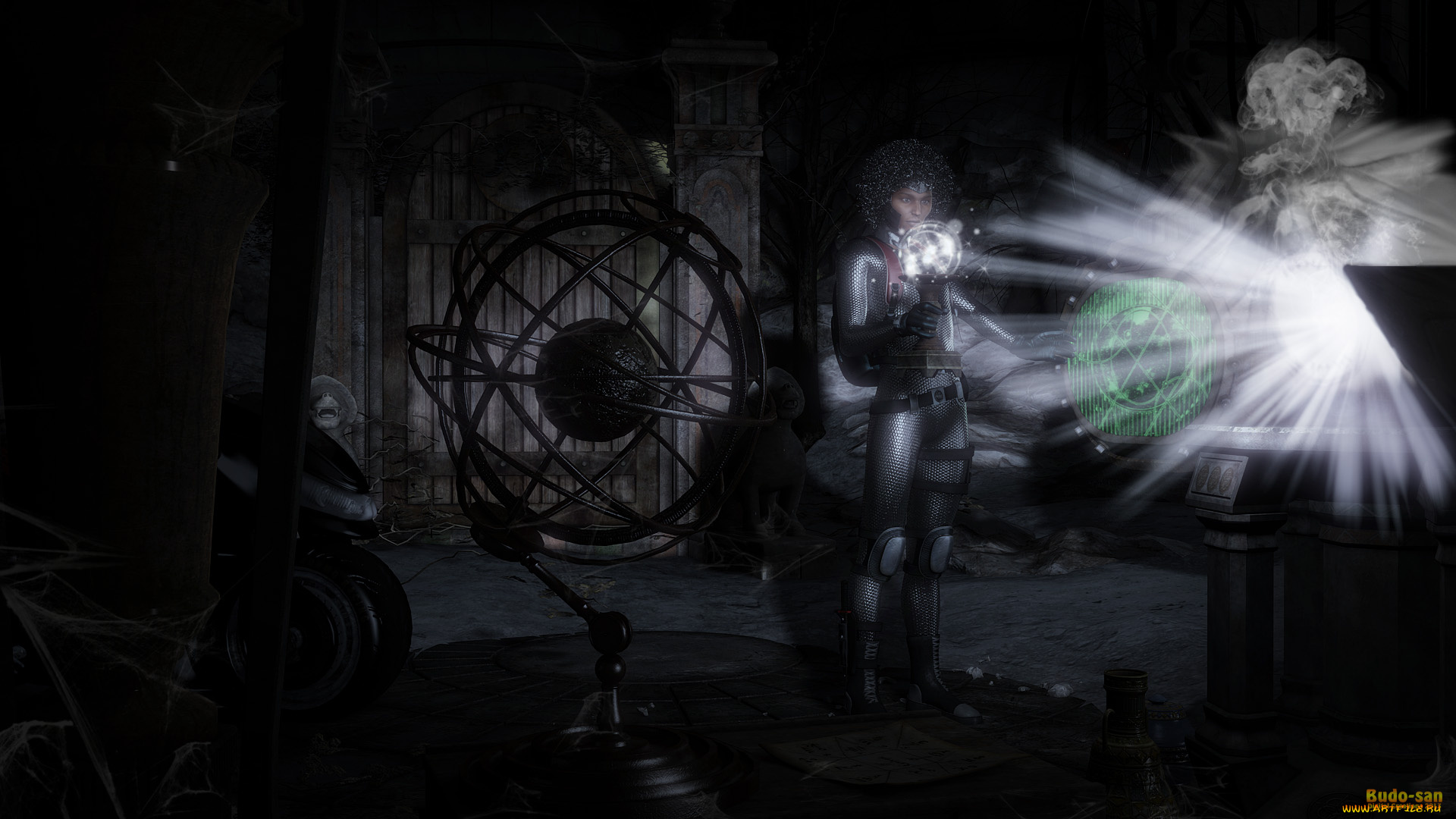 3д, графика, фантазия, , fantasy, взгляд, девушка, магия, фон