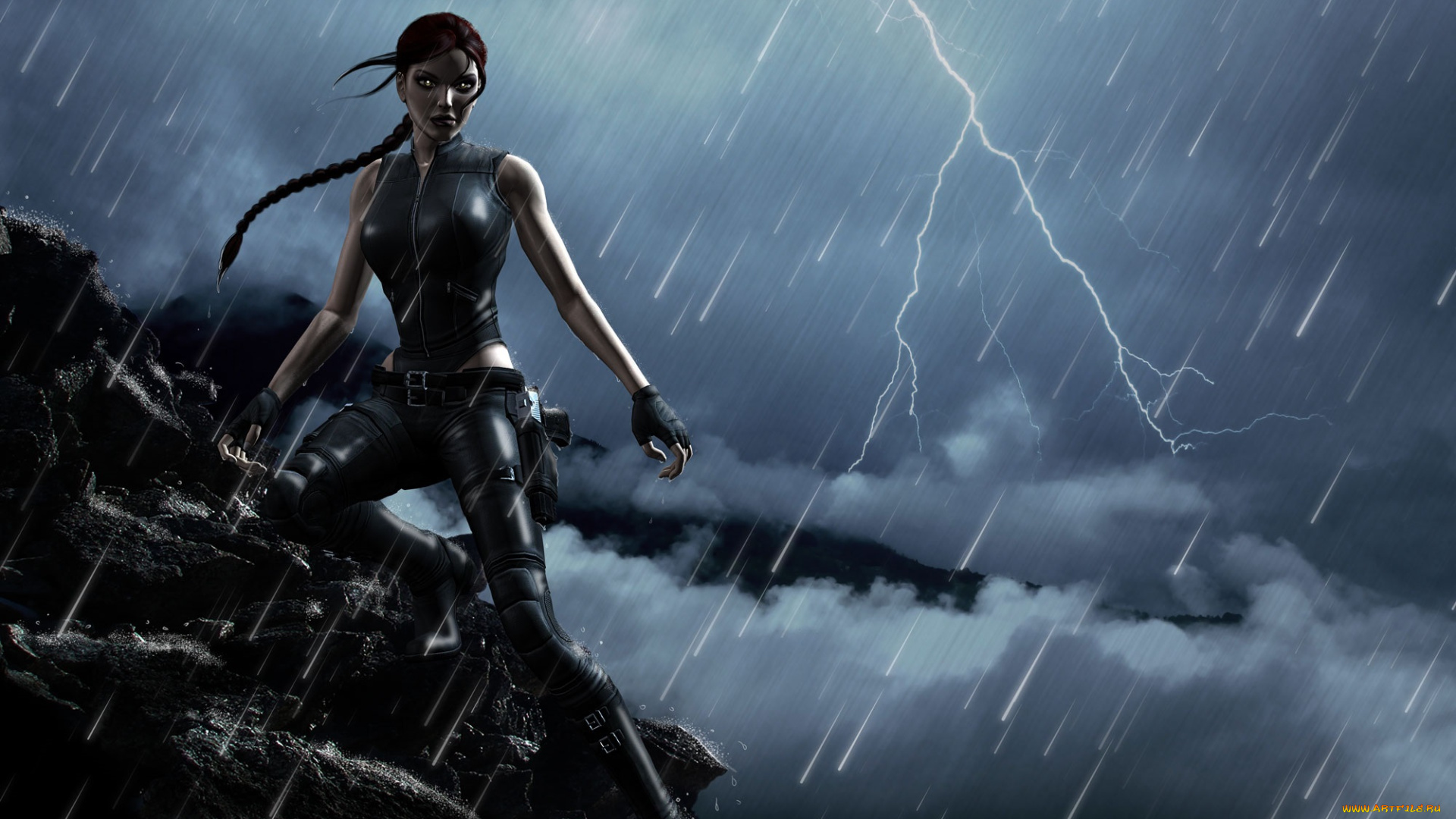 3д, графика, люди, , people, фон, дождь, взгляд, девушка