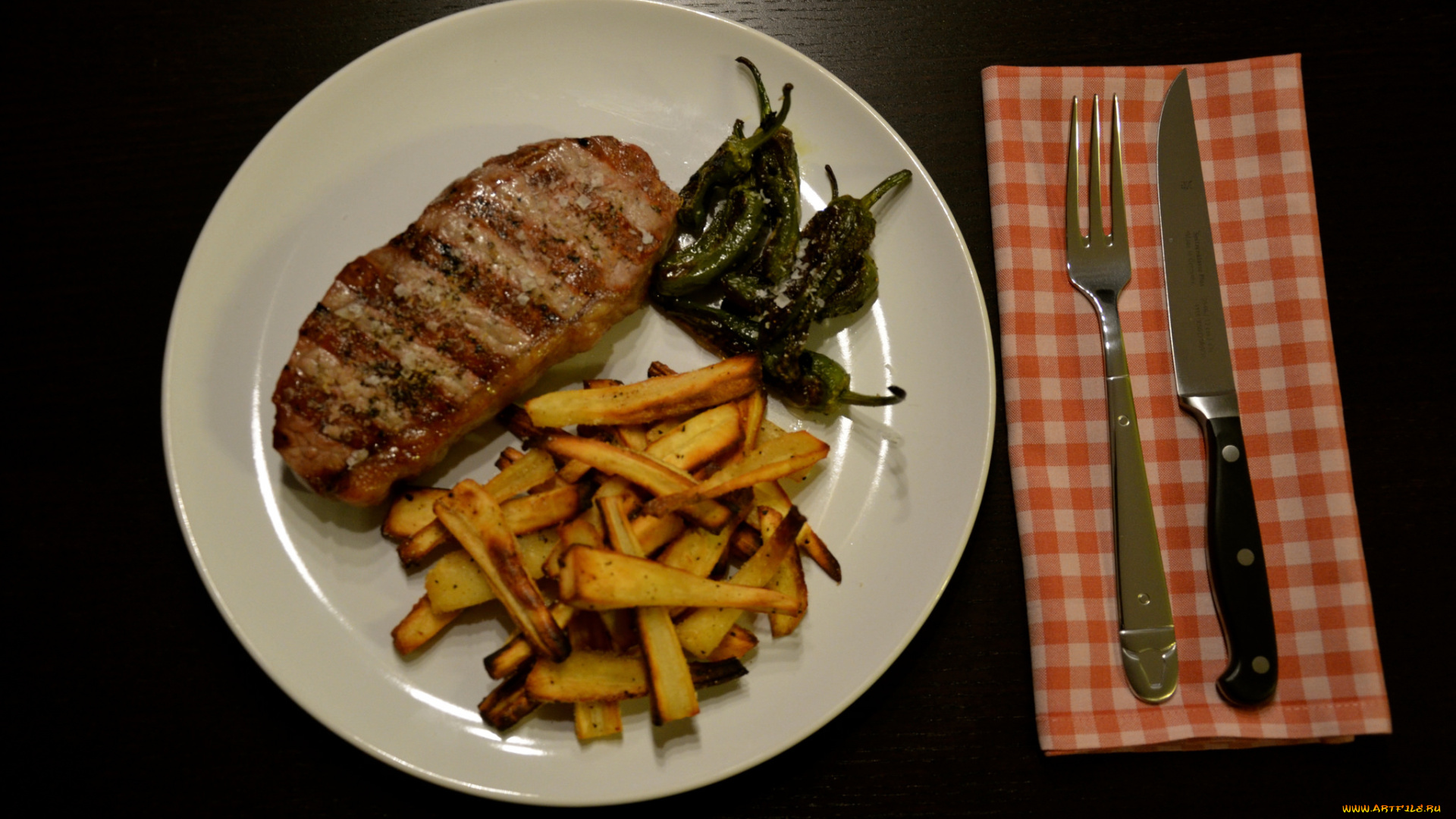 еда, мясные, блюда, мясо, гарнир, приборы