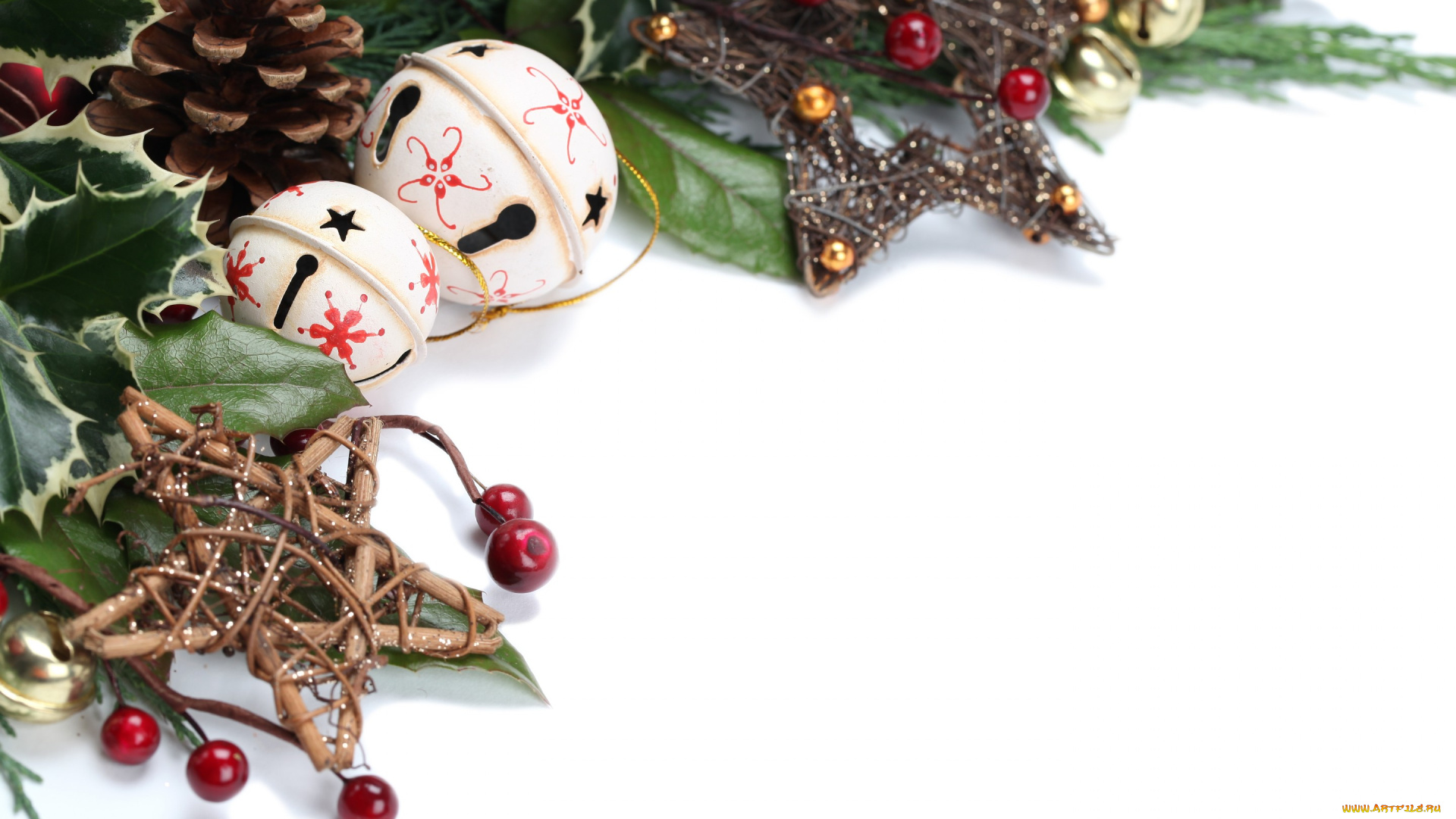 праздничные, колокольчики, новый, год, рождество, new, year, decoration, christmas