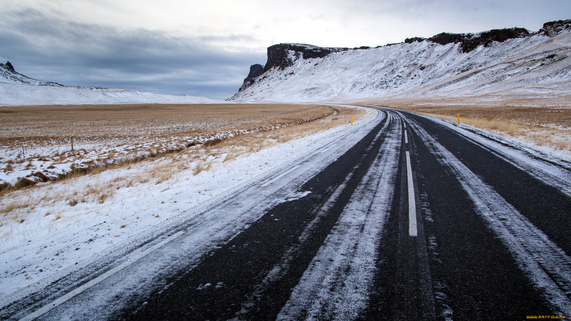 природа, дороги, дорога, гора, поле