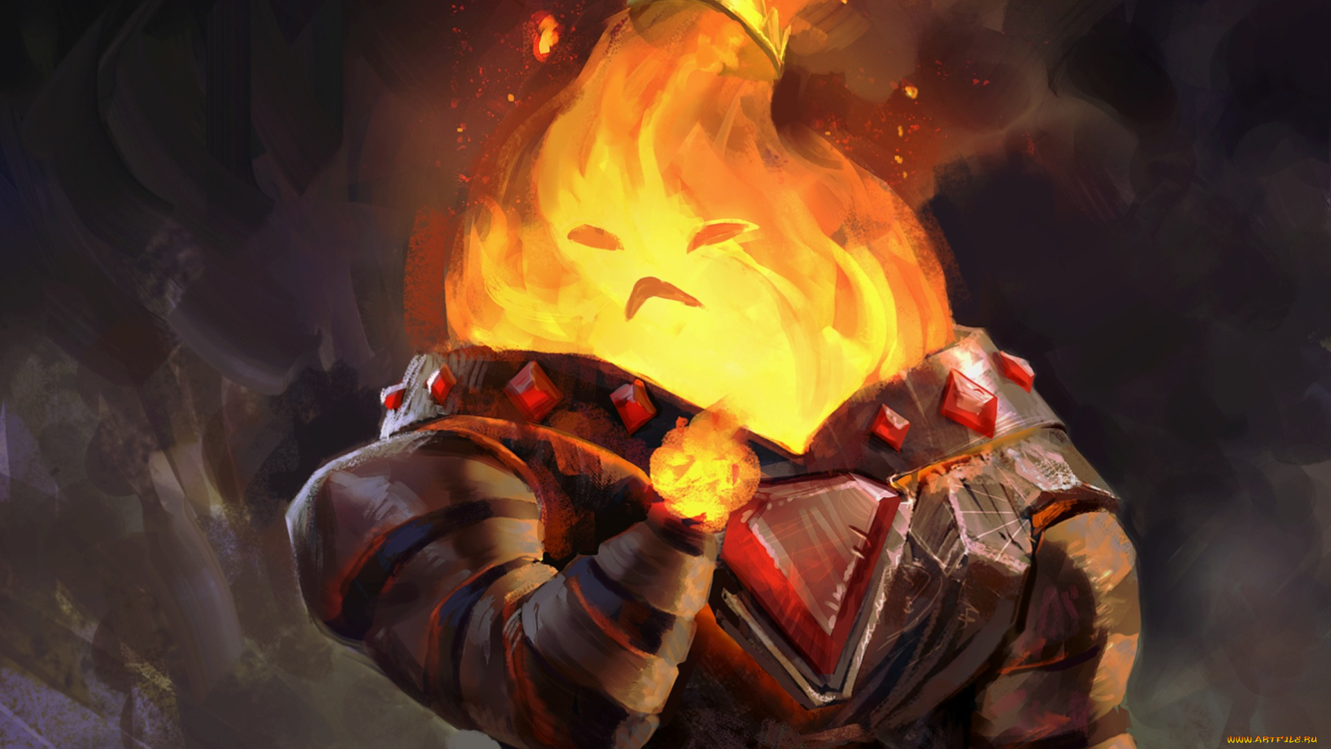 рисованное, кино, доспехи, корона, огонь, король, mikeazevedo, flame, king, adventure, time