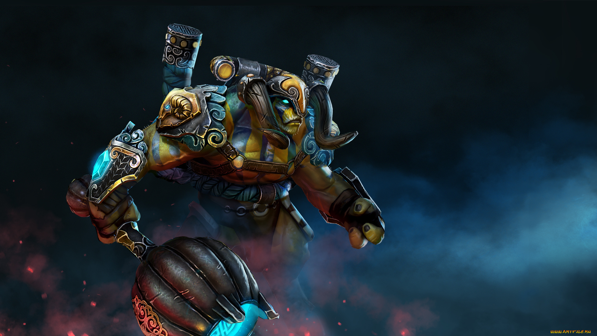 видео, игры, dota, 2, рога, оружие, существо, персонаж, арт, elder, titan, dota, 2