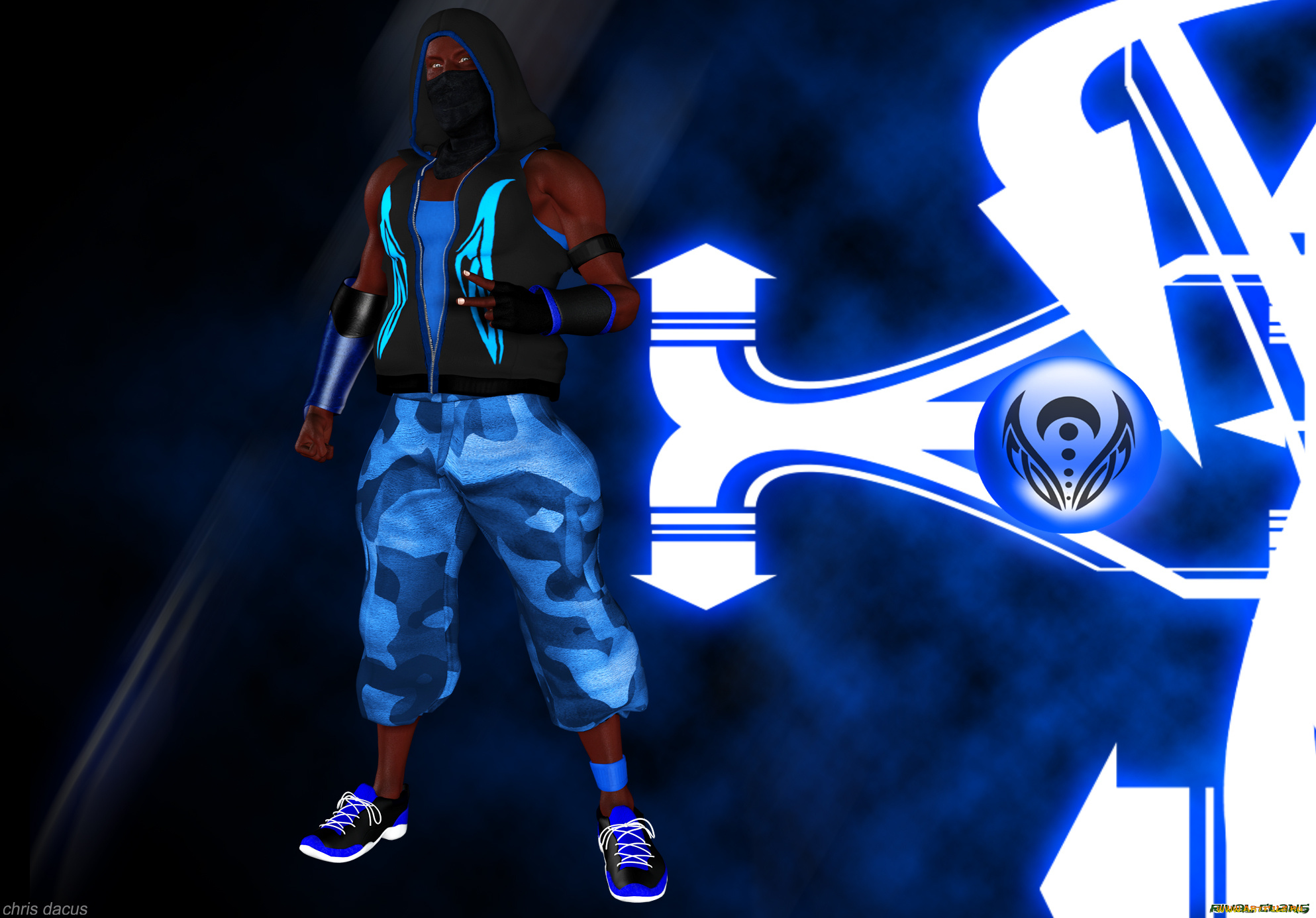 3д, графика, фантазия, , fantasy, мужчина, взгляд, фон, оружие, символ