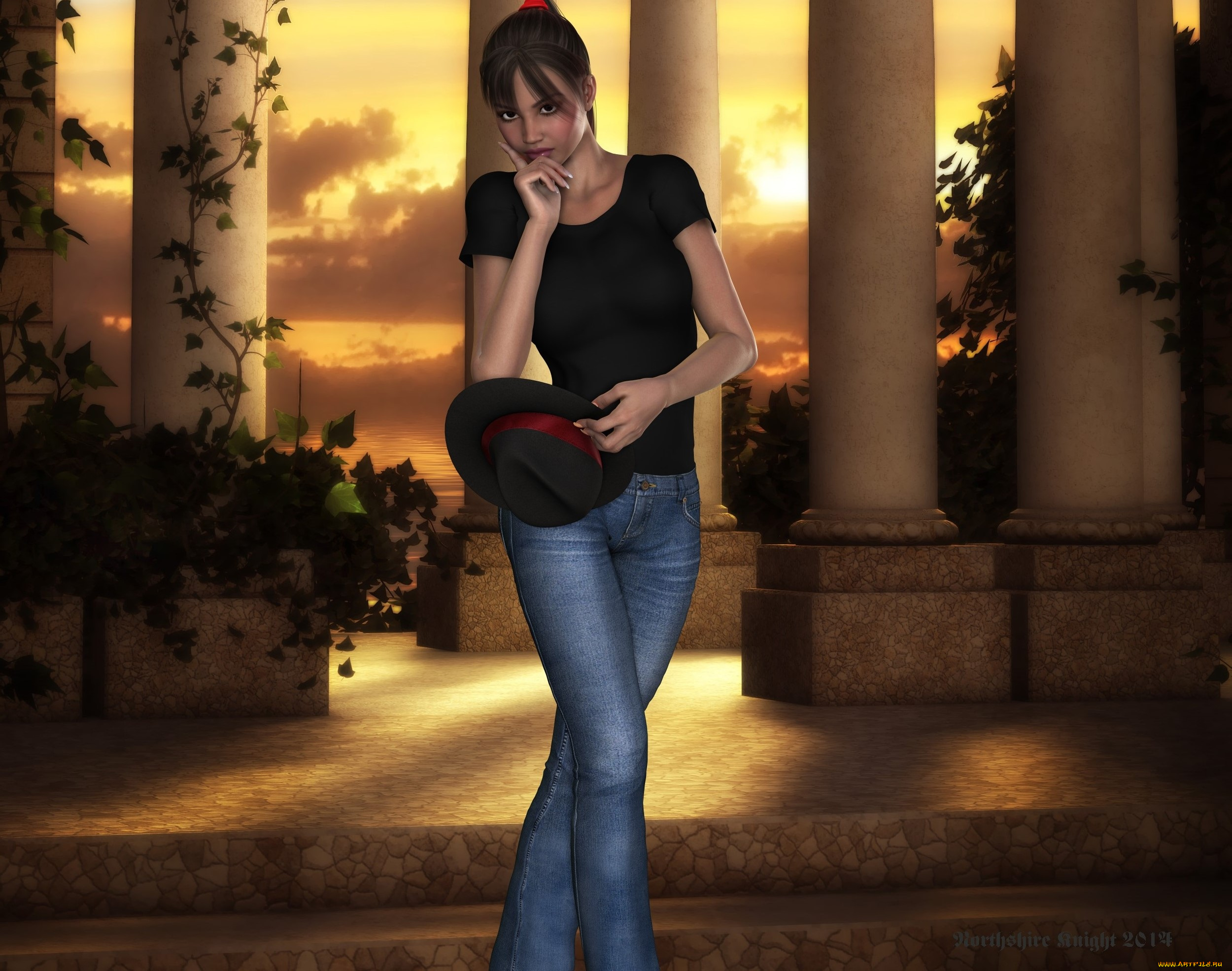 3д, графика, люди, , people, взгляд, фон, девушка