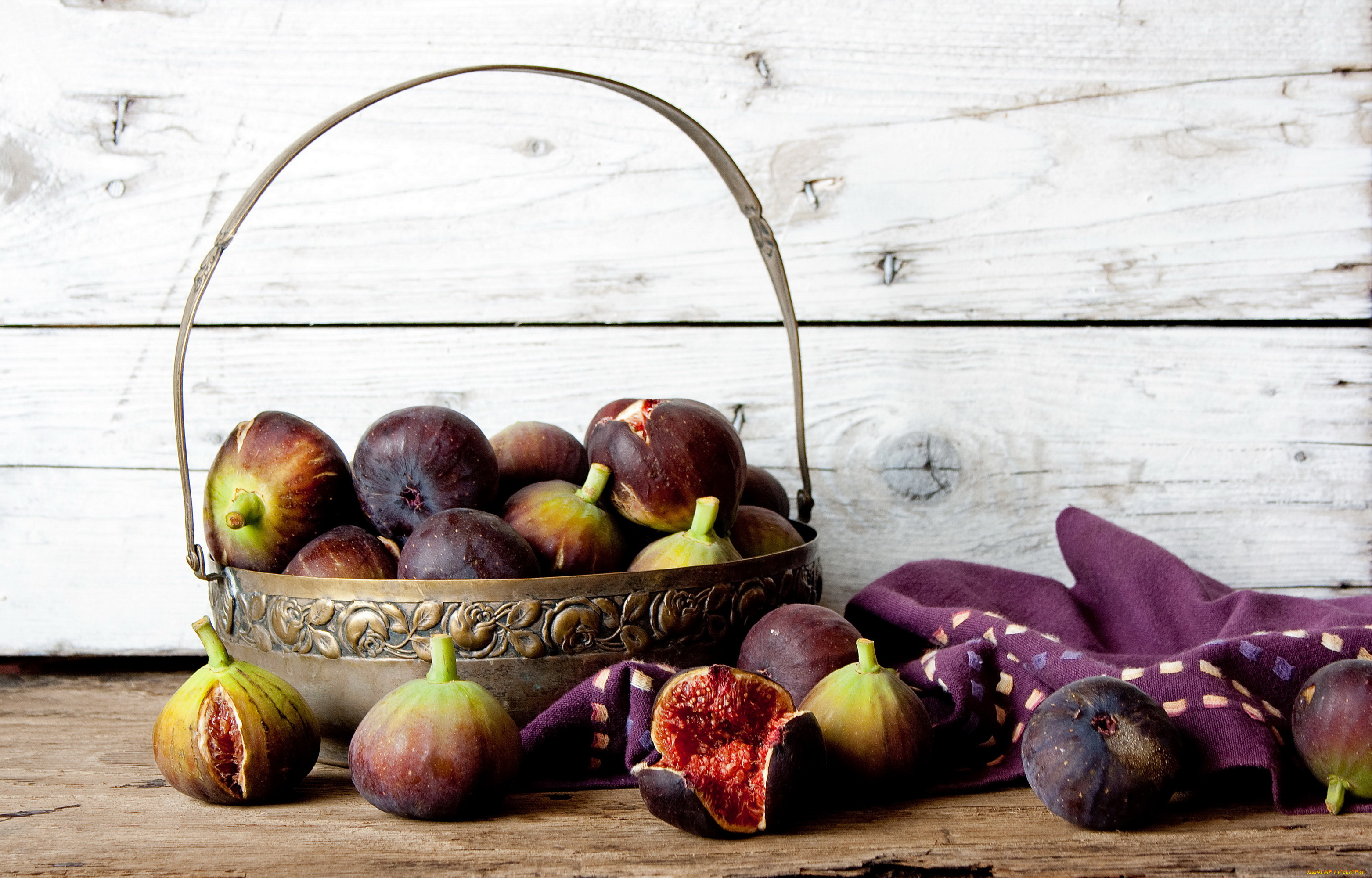 еда, инжир, вазочка, фрукты