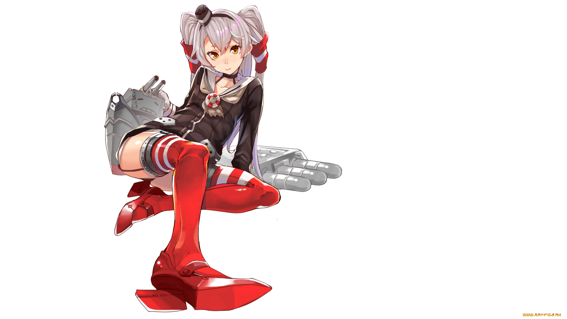 аниме, kantai, collection, девушка, фон, взгляд