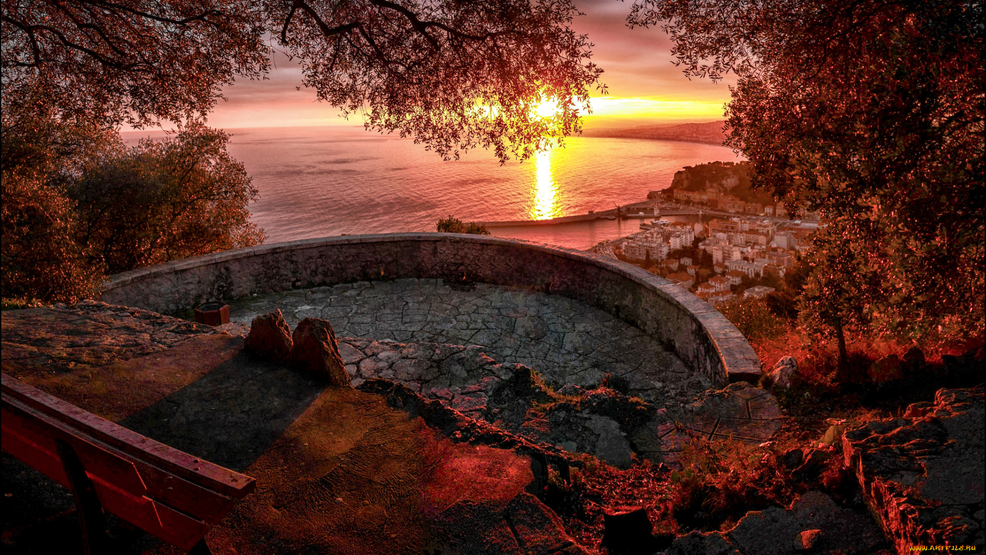 города, -, пейзажи, рассвет