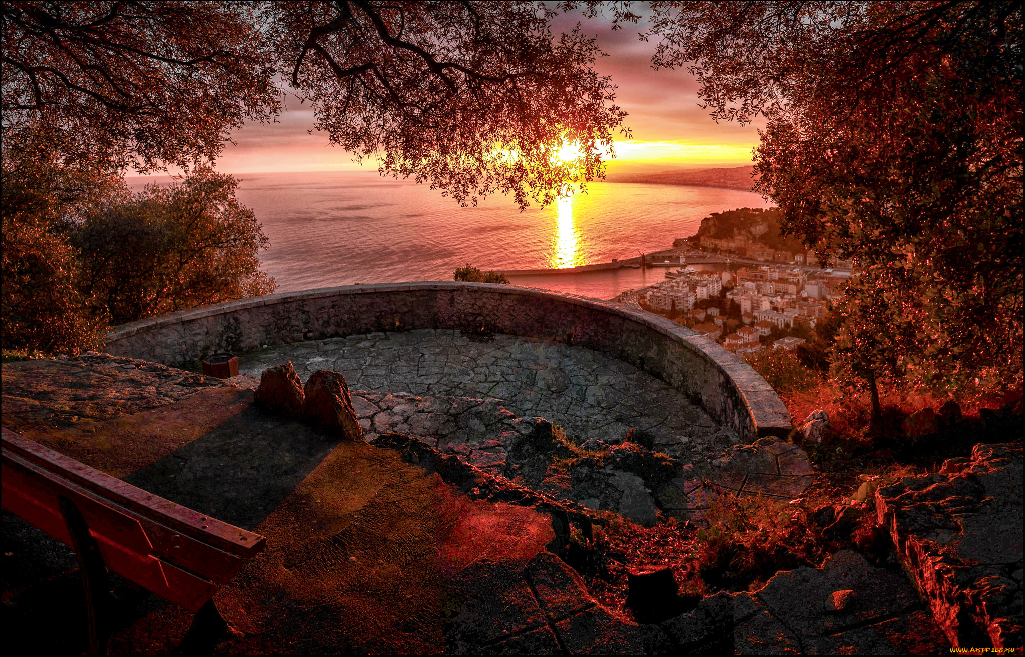 города, -, пейзажи, рассвет