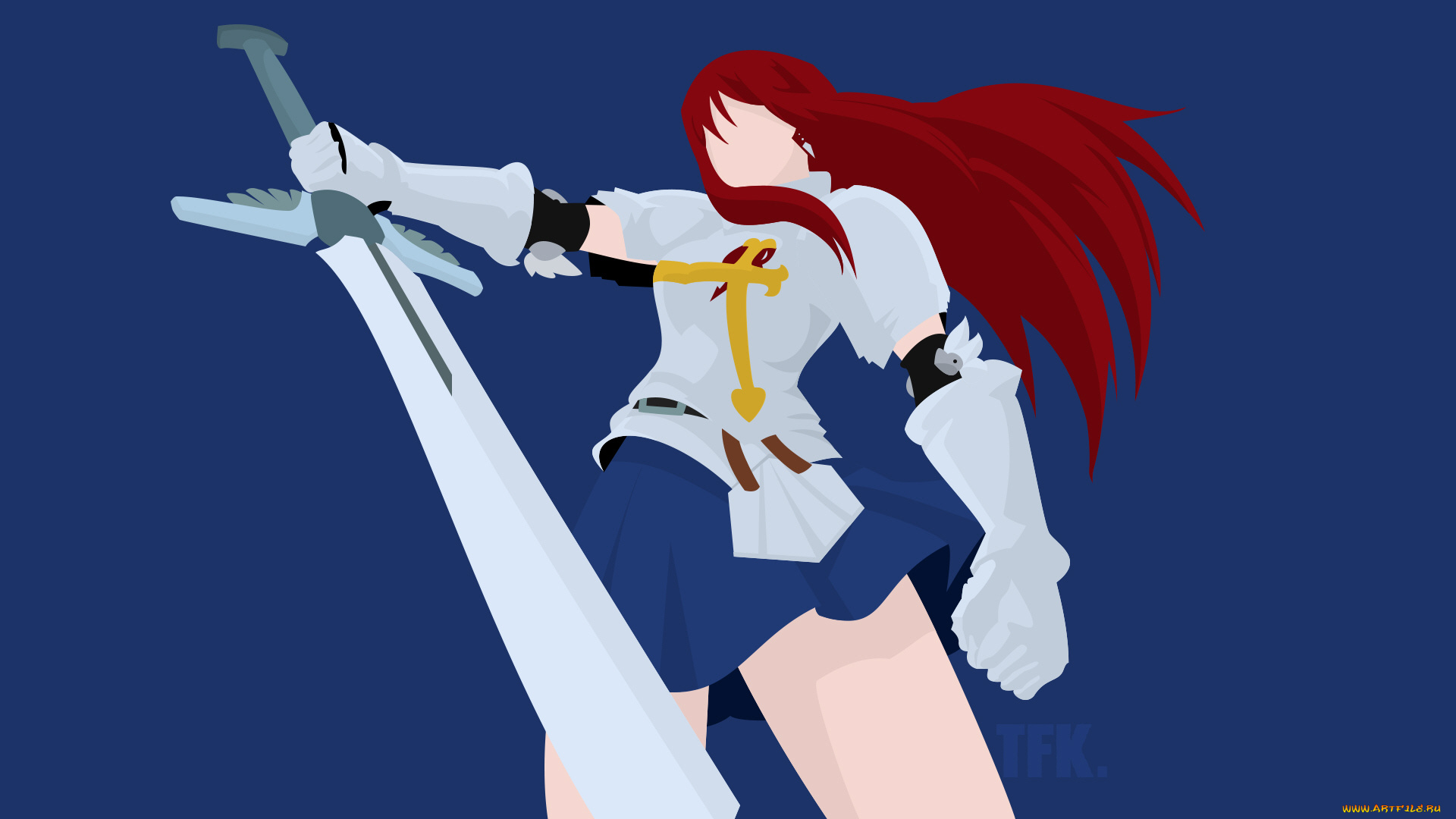 аниме, fairy, tail, erza