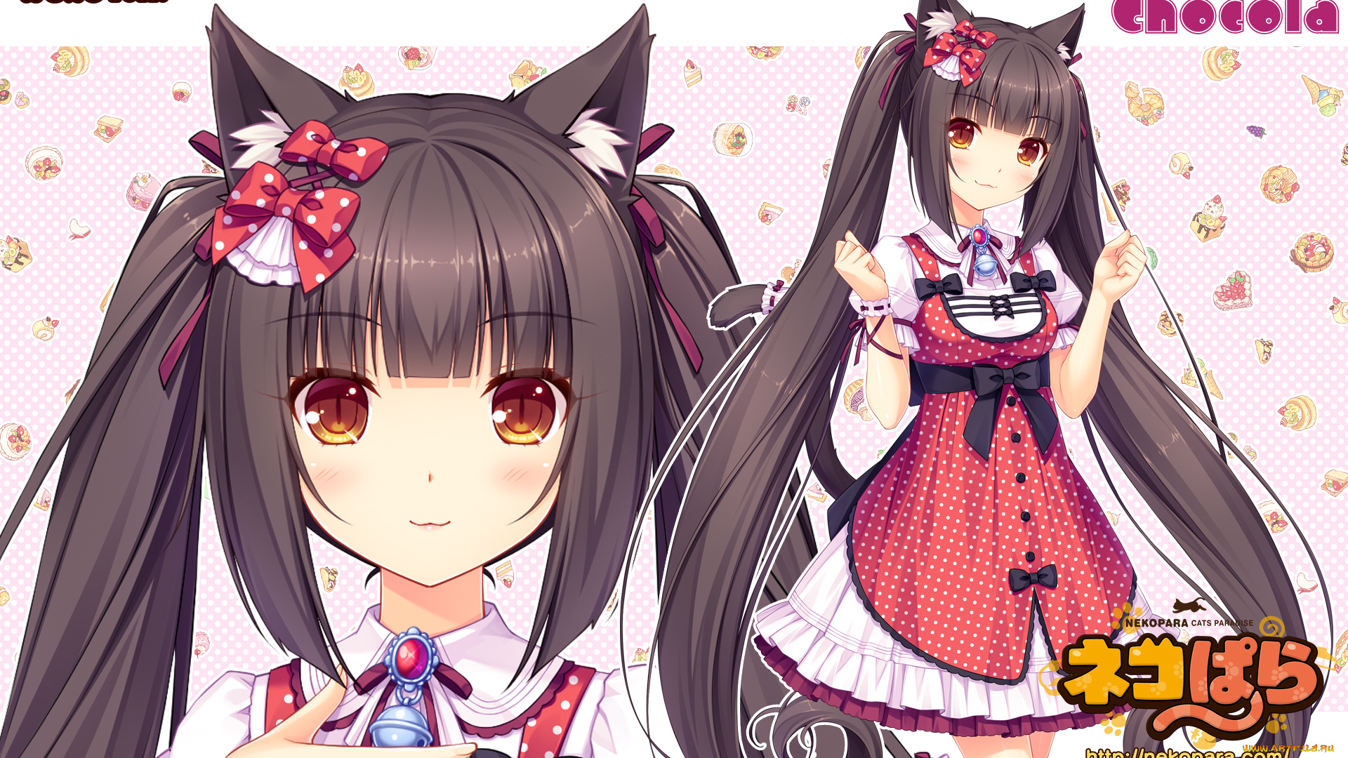 аниме, nekopara, фон, взгляд, девушка
