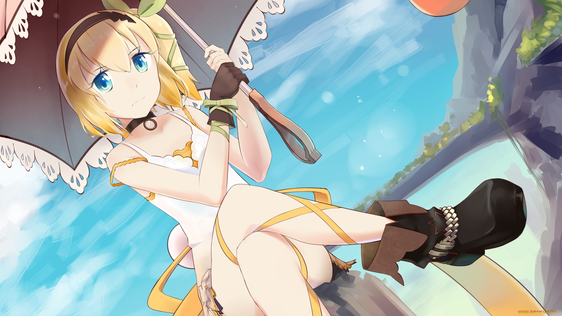 аниме, tales, of, zestiria, фон, взгляд, девушка