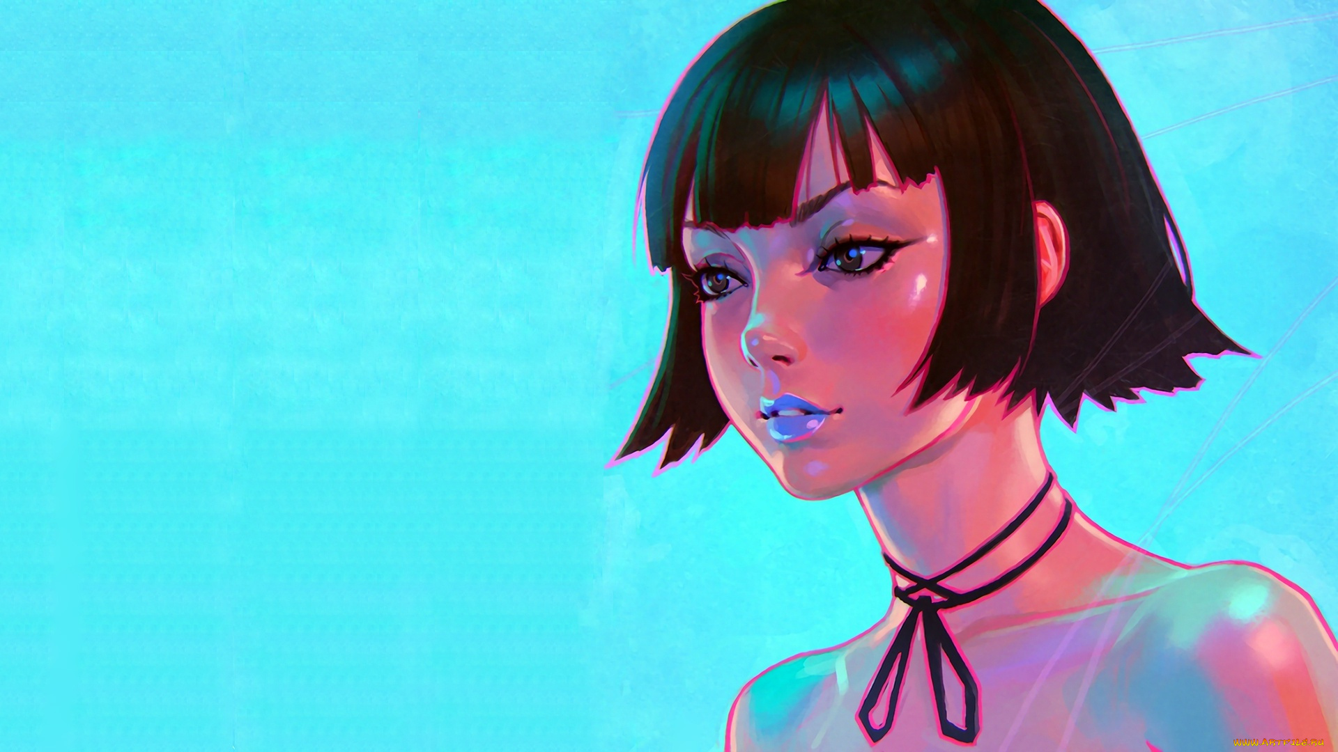 аниме, unknown, , другое, лицо, прическа, волосы, девушка, арт