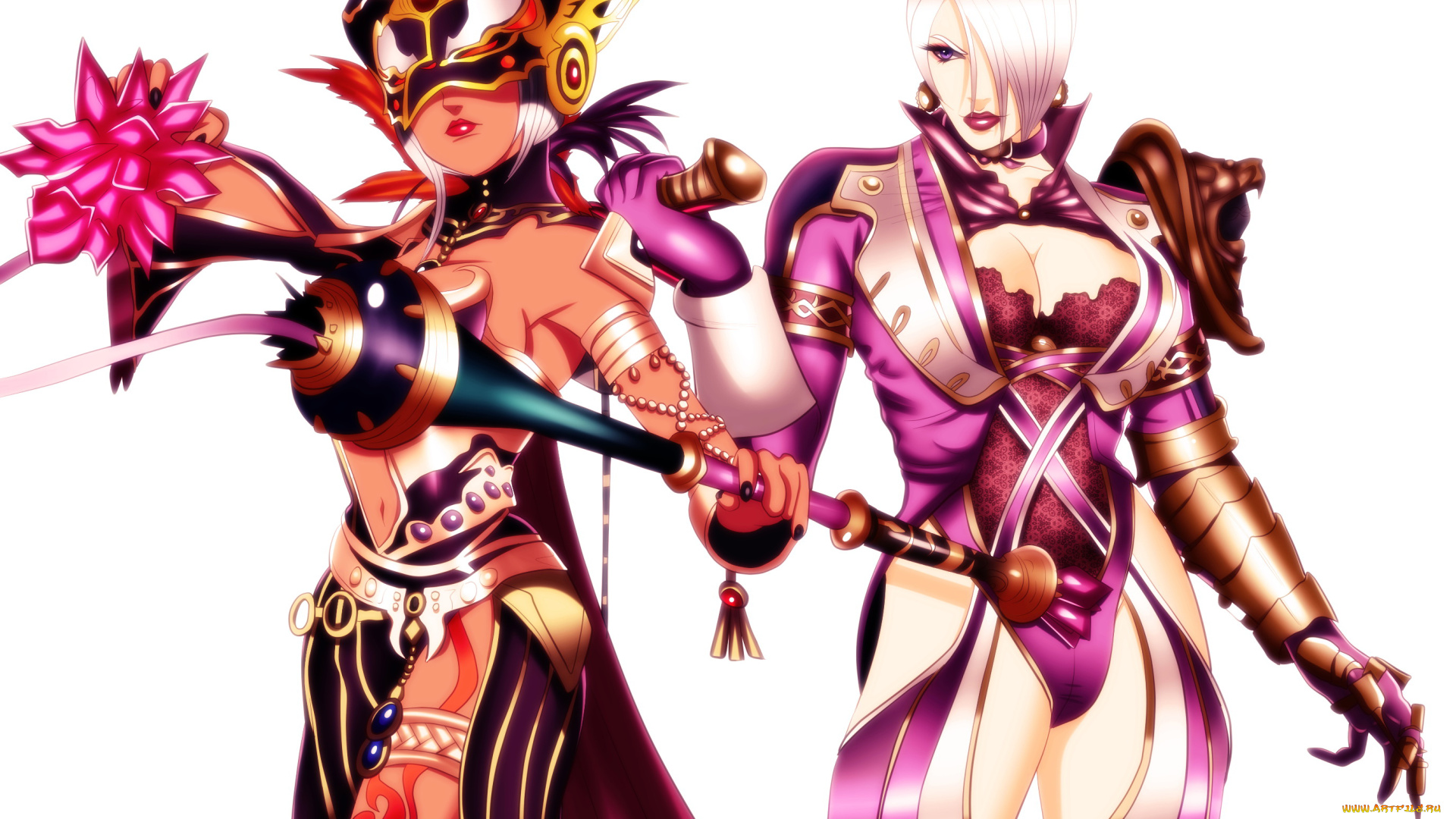 фэнтези, девушки, фон, взгляд, униформа