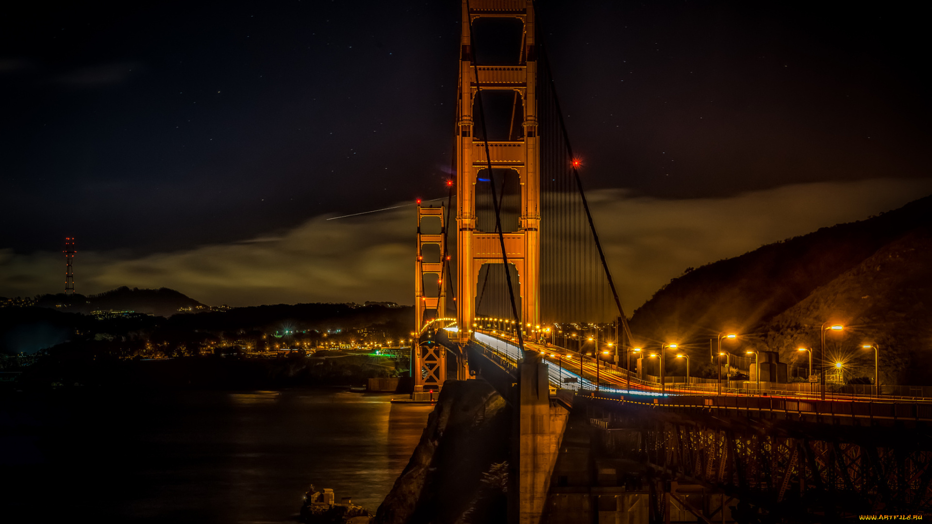 города, -, мосты, мост, золотые, ворота, сан, франциско, golden, gate, bridge