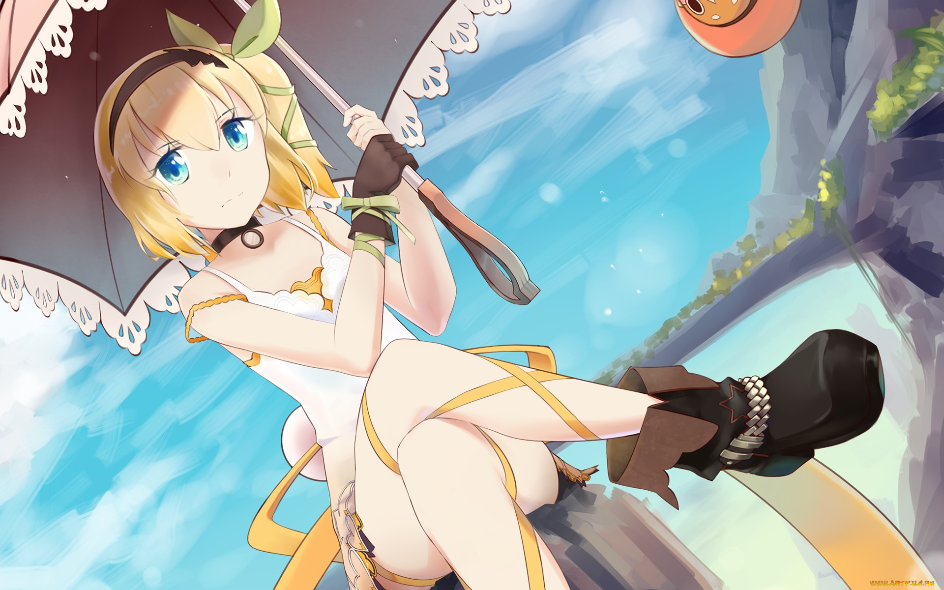 аниме, tales, of, zestiria, фон, взгляд, девушка