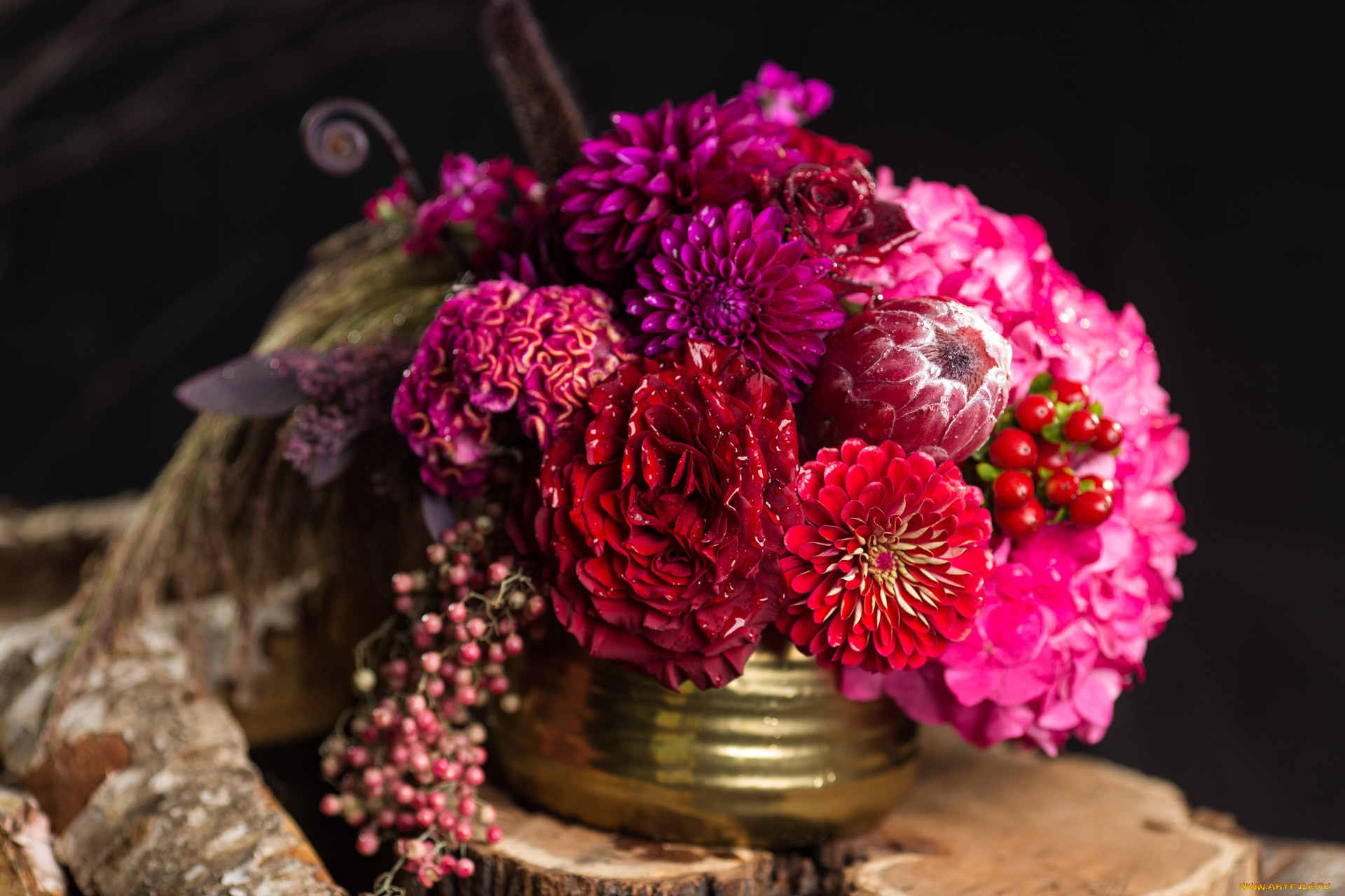 цветы, букеты, , композиции, георгины, роза