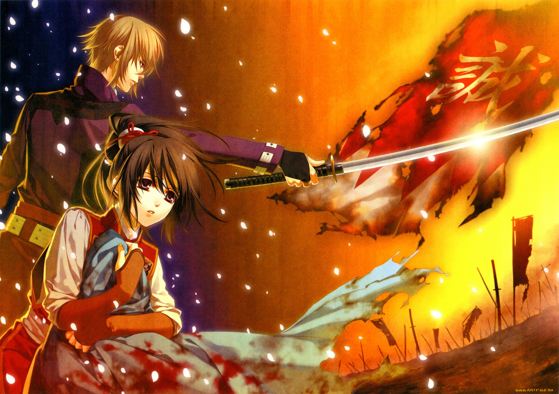 аниме, hakuouki, shinsengumi, kitan