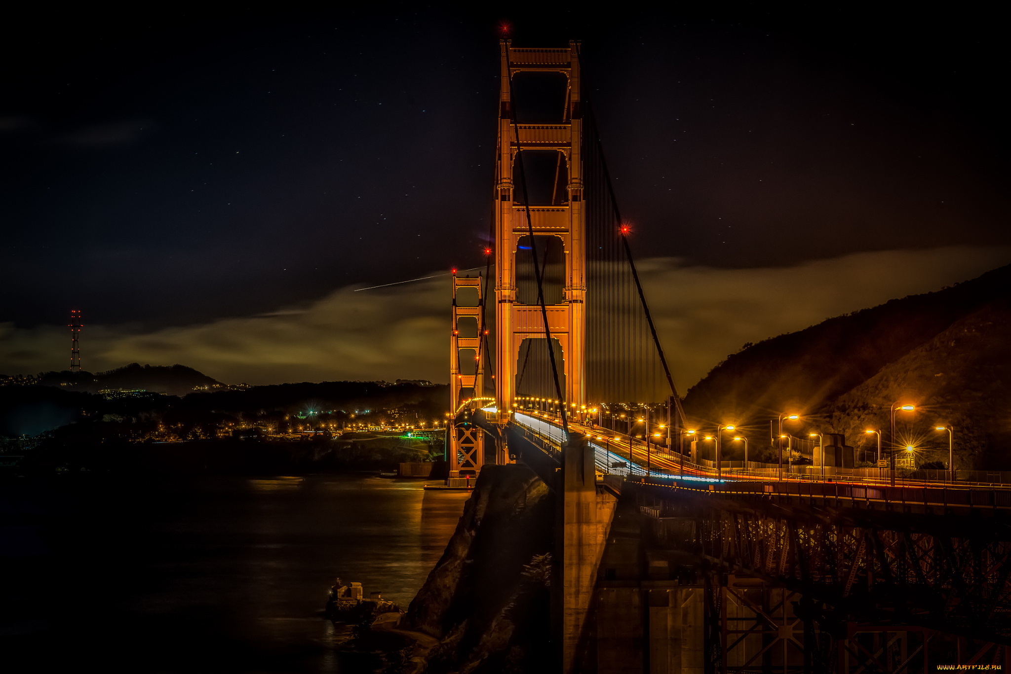 города, -, мосты, мост, золотые, ворота, сан, франциско, golden, gate, bridge