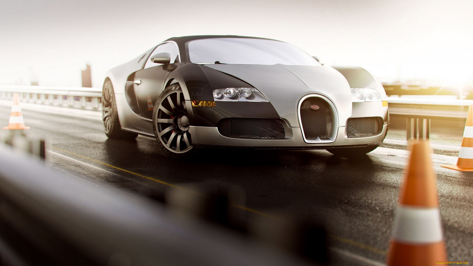 автомобили, bugatti, бугатти, шоссе, дорога, veyron, светлый