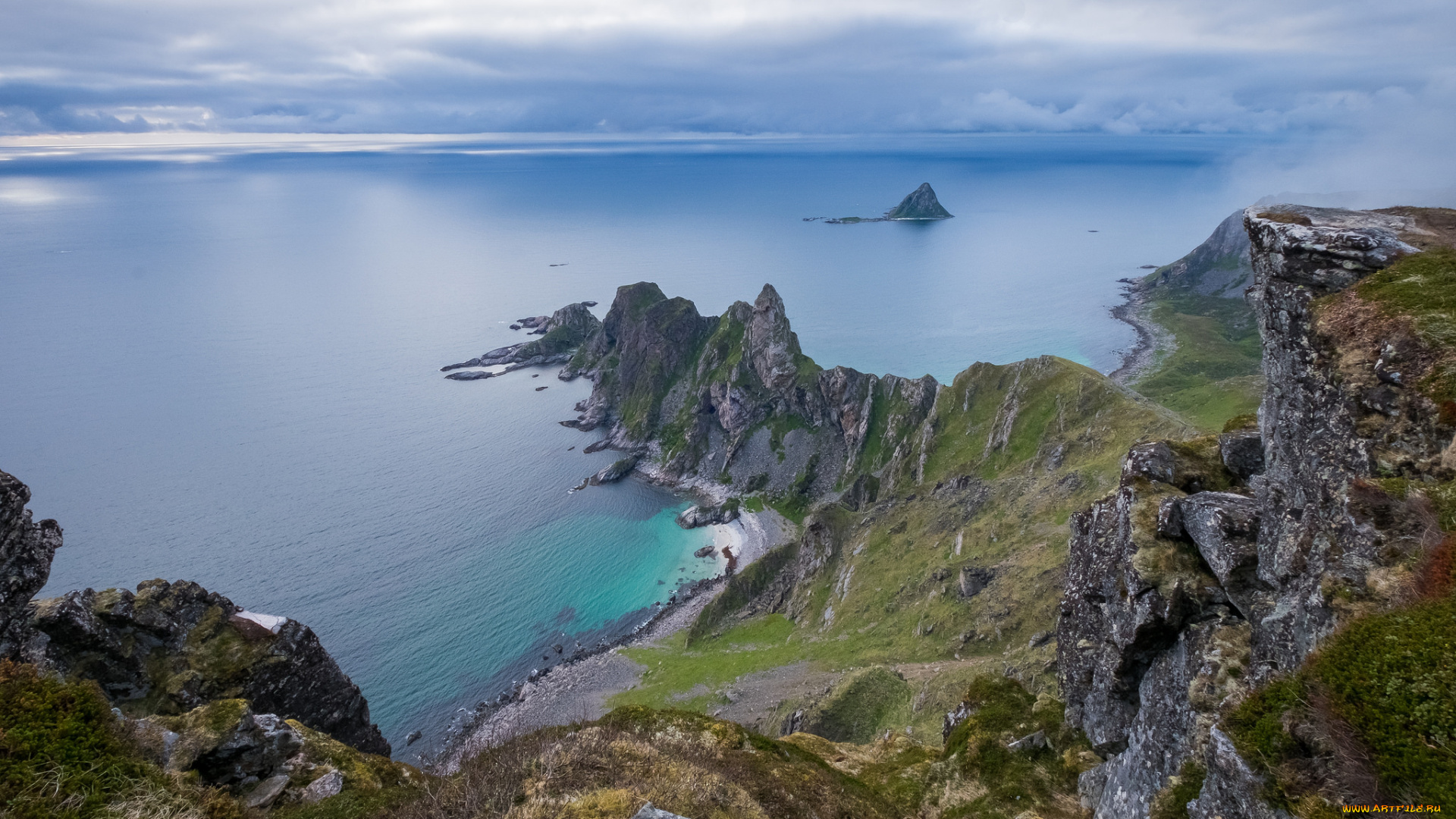 природа, побережье, простор