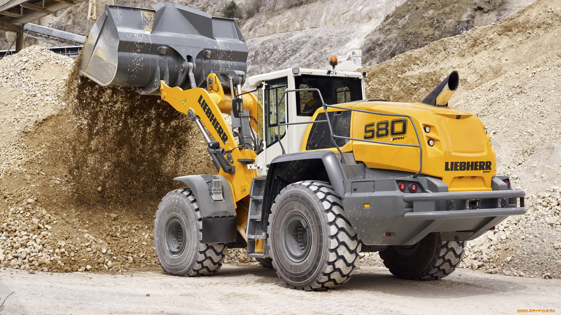 техника, фронтальные, погрузчики, liebherr