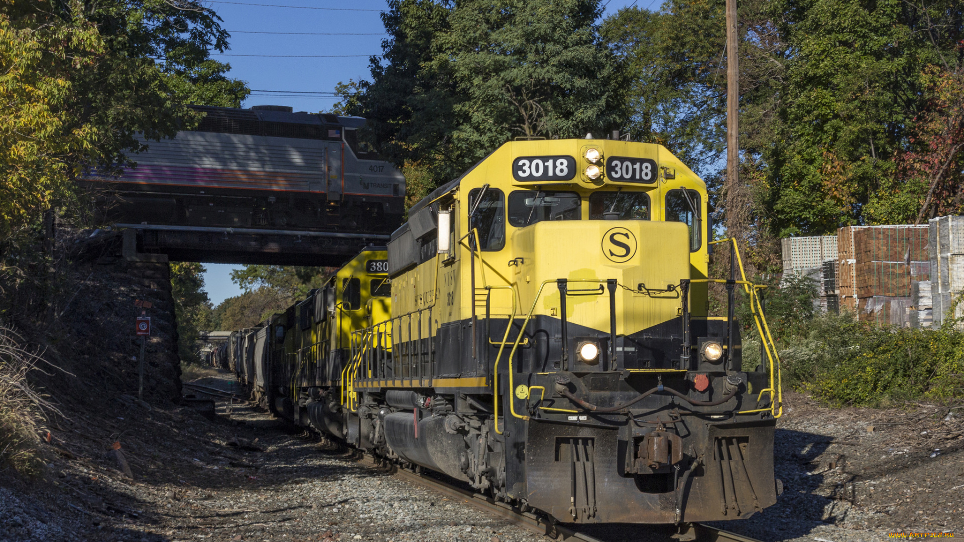 техника, поезда, локомотив, состав