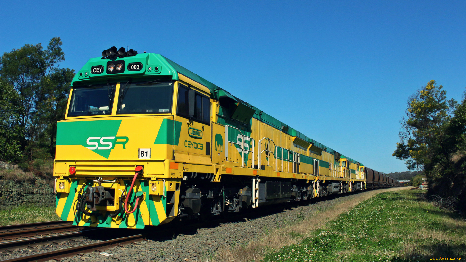 техника, поезда, локомотив, состав