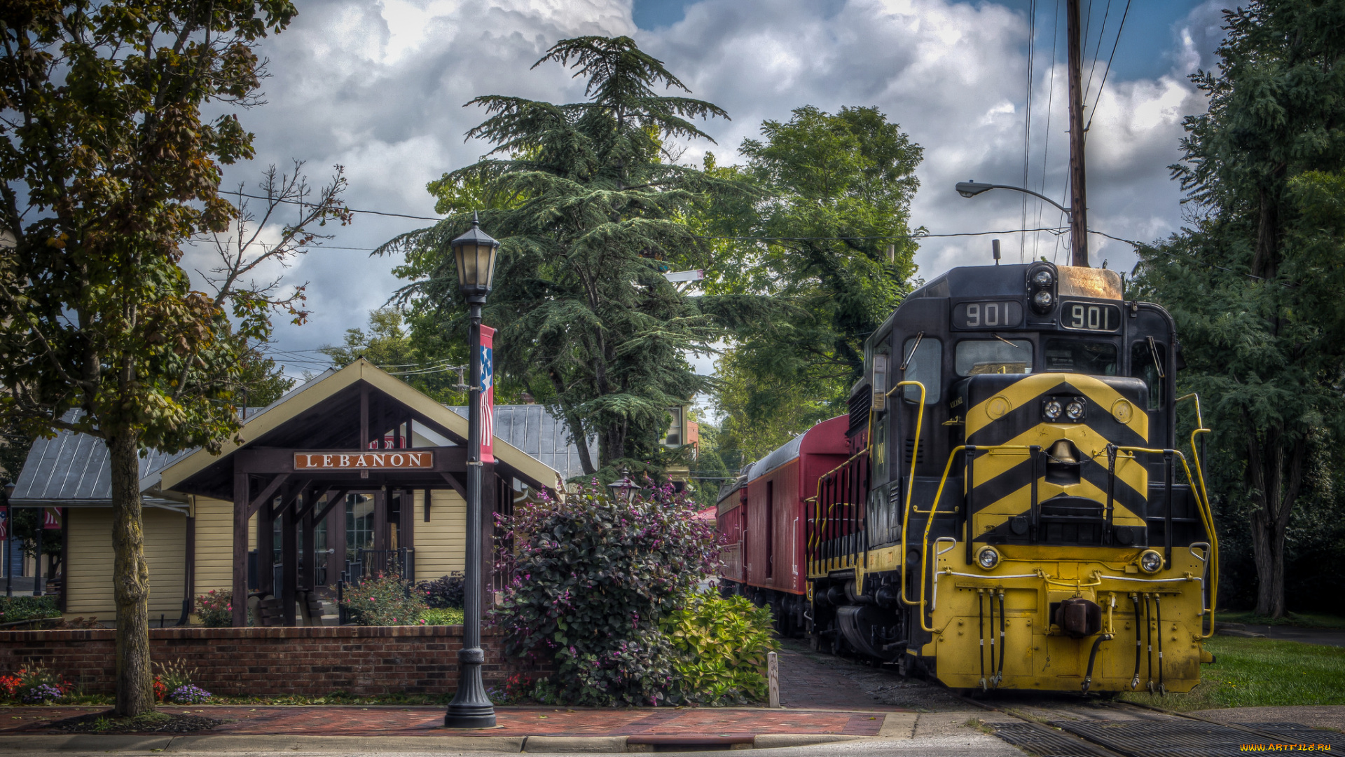 техника, поезда, локомотив, состав