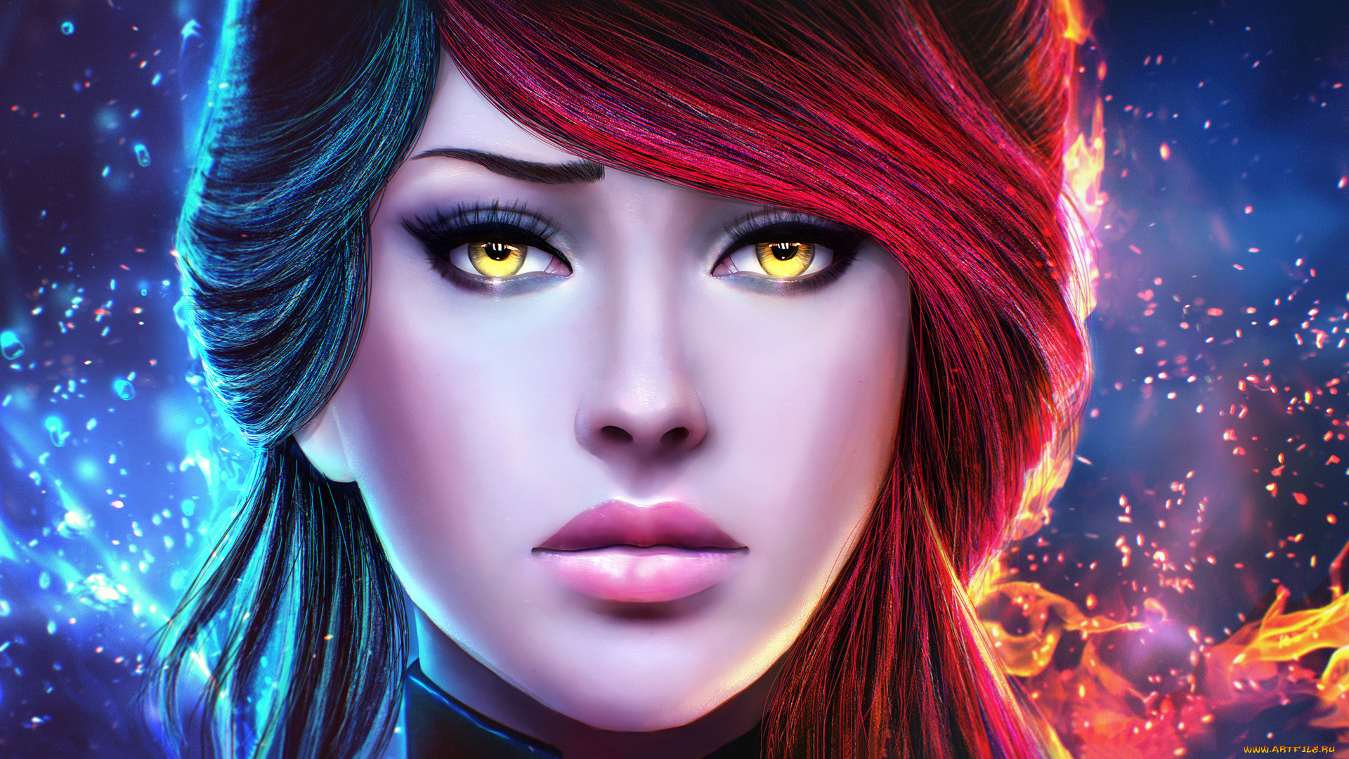 видео, игры, guild, wars, 2, взгляд, девушка, фон