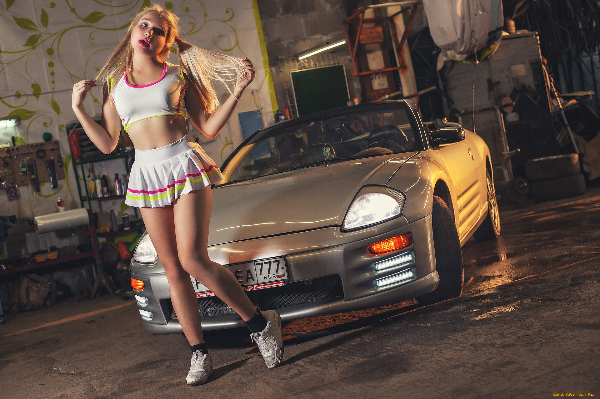 автомобили, -авто, с, девушками, авто, девушка, гараж