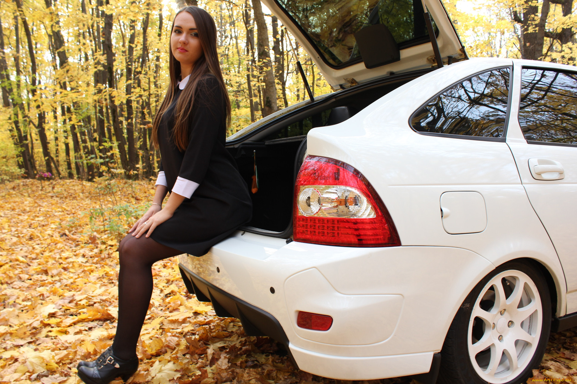 автомобили, -авто, с, девушками, лада, приора