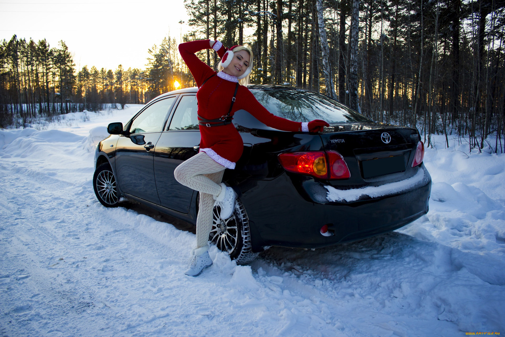 автомобили, -авто, с, девушками, toyota, corolla