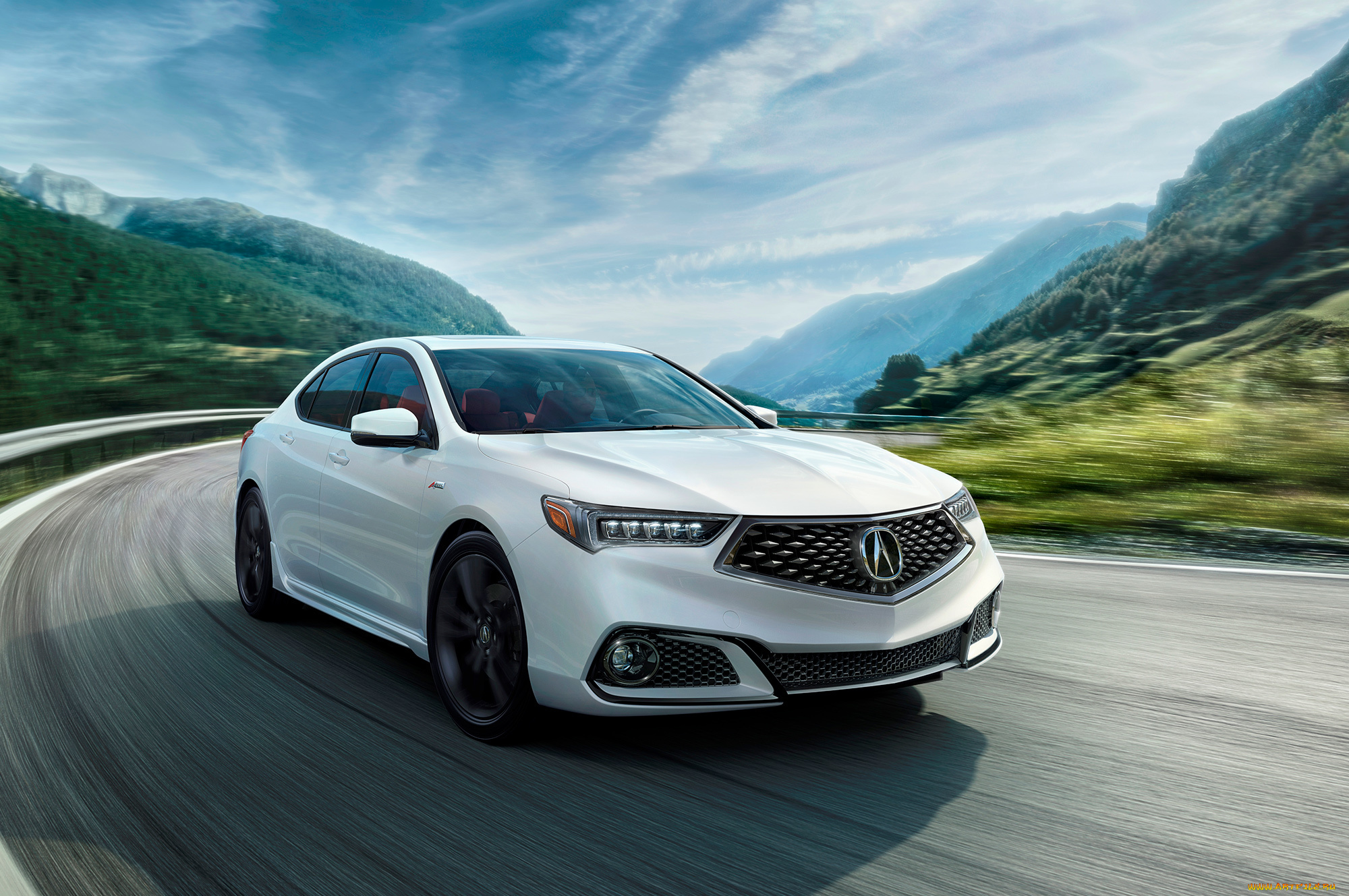 acura, tlx, автомобили, acura, автомобиль, дорога, tlx, горы