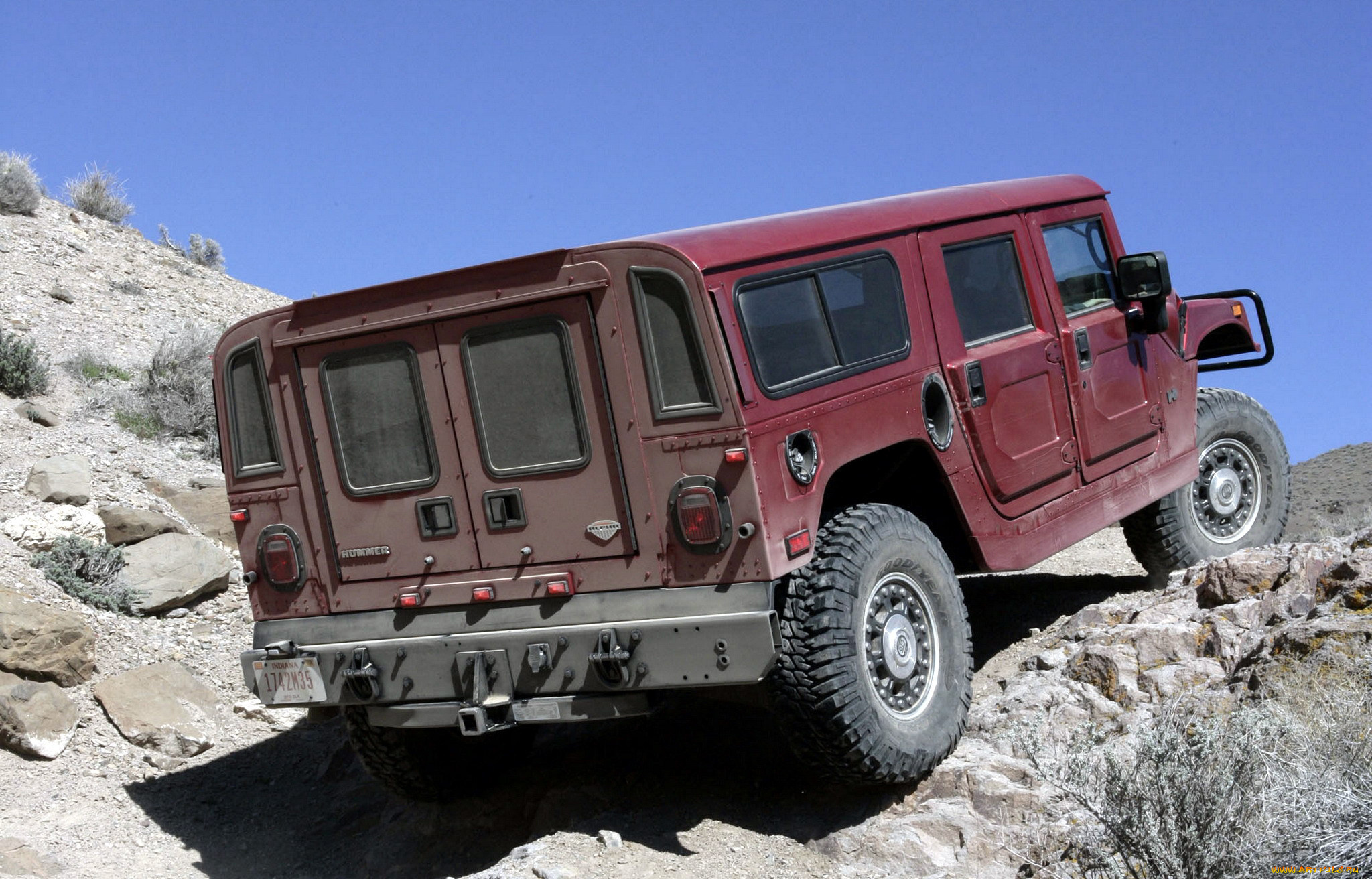 hummer, h1, alpha, wagon, 2005, автомобили, hummer, красный, 2005, wagon, alpha, h1