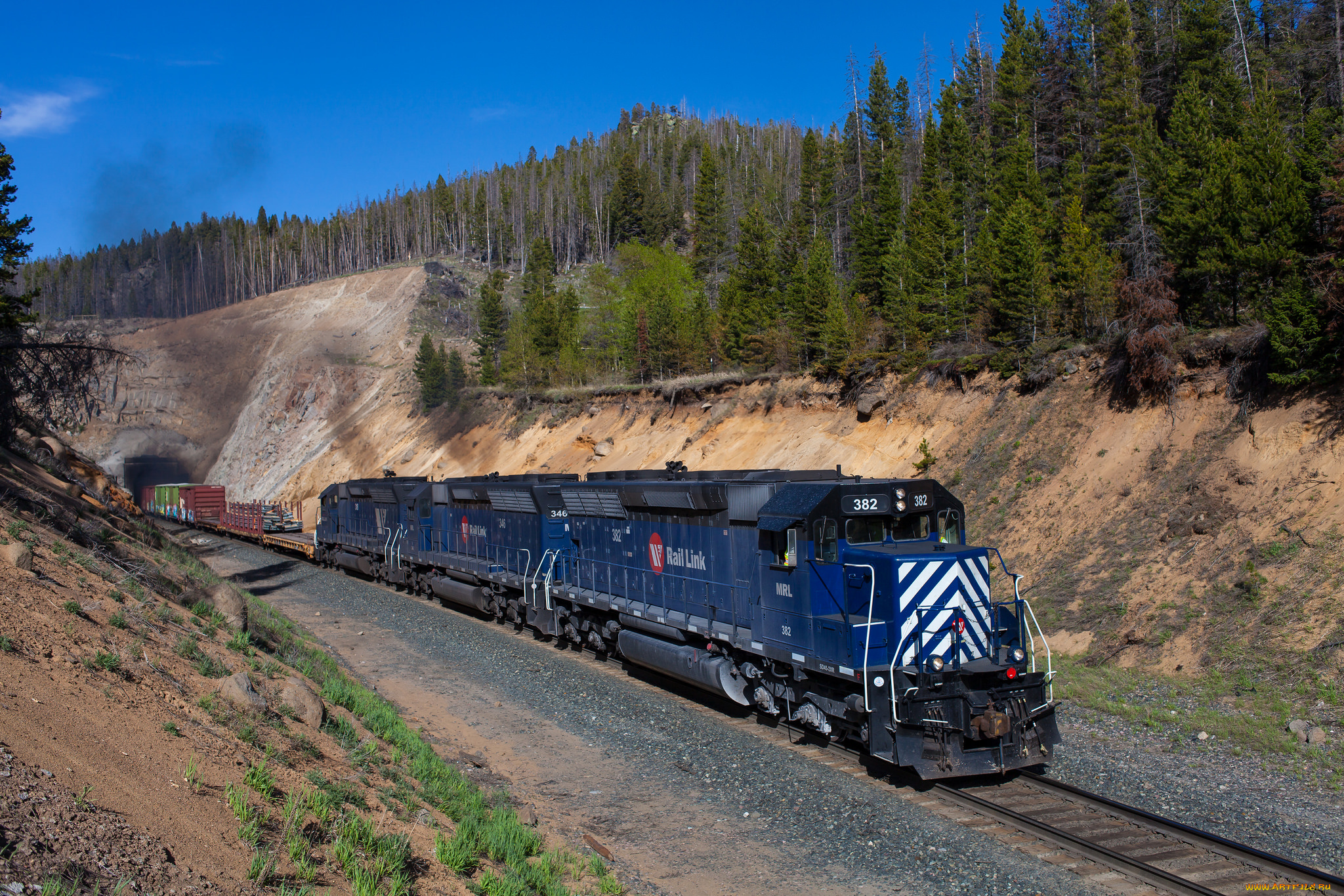 техника, поезда, локомотив, состав