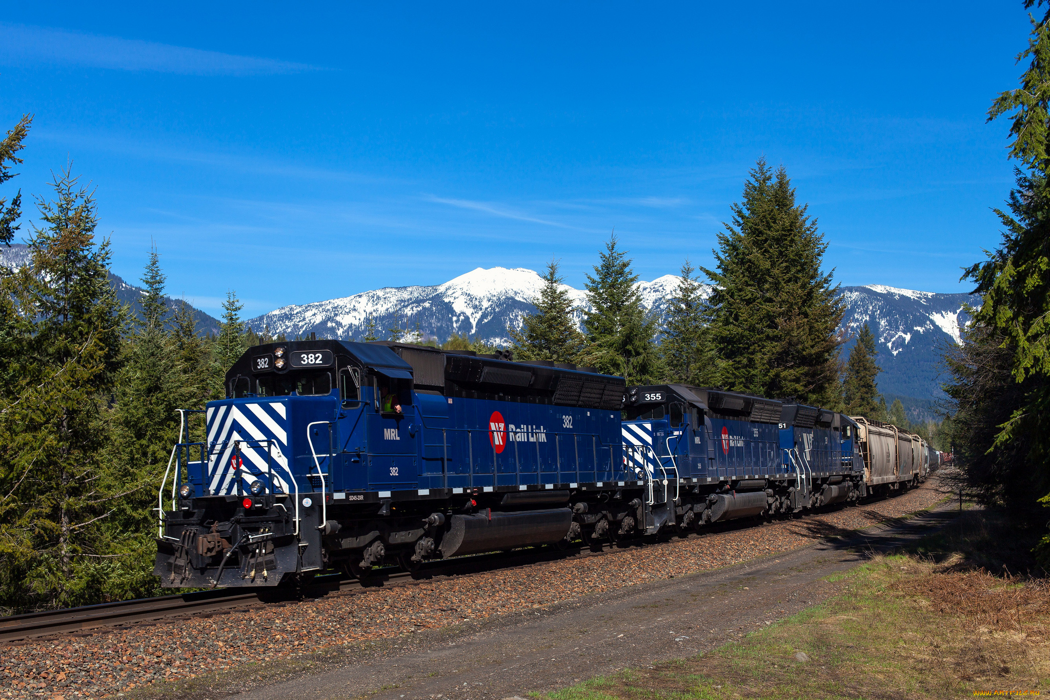 техника, поезда, локомотив, состав