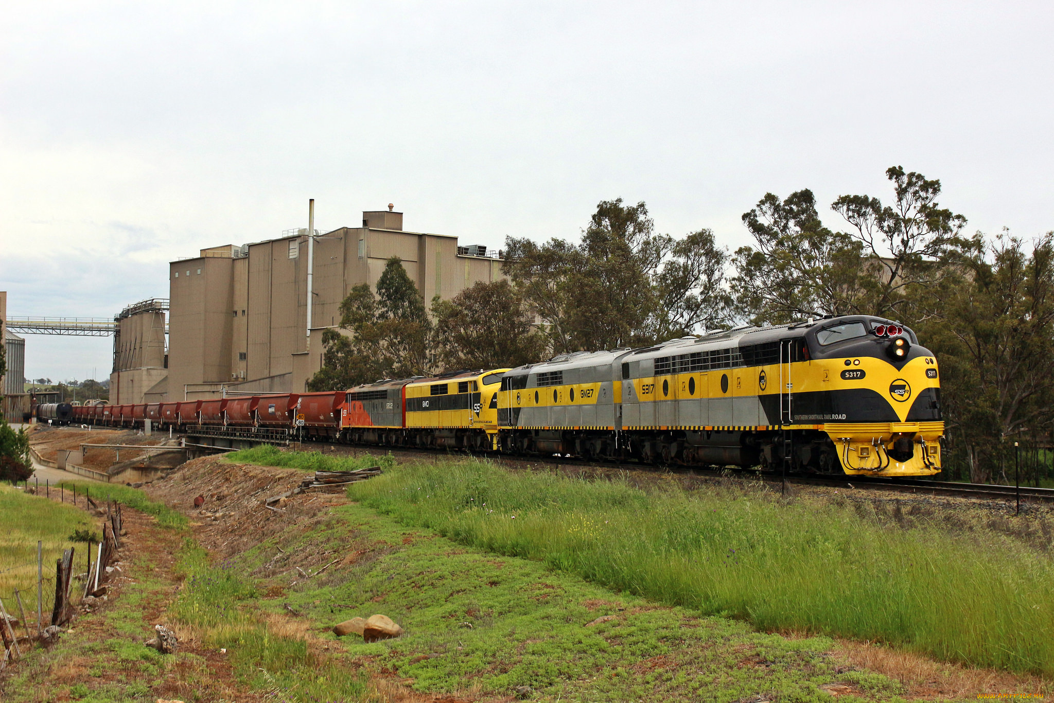 техника, поезда, локомотив, состав